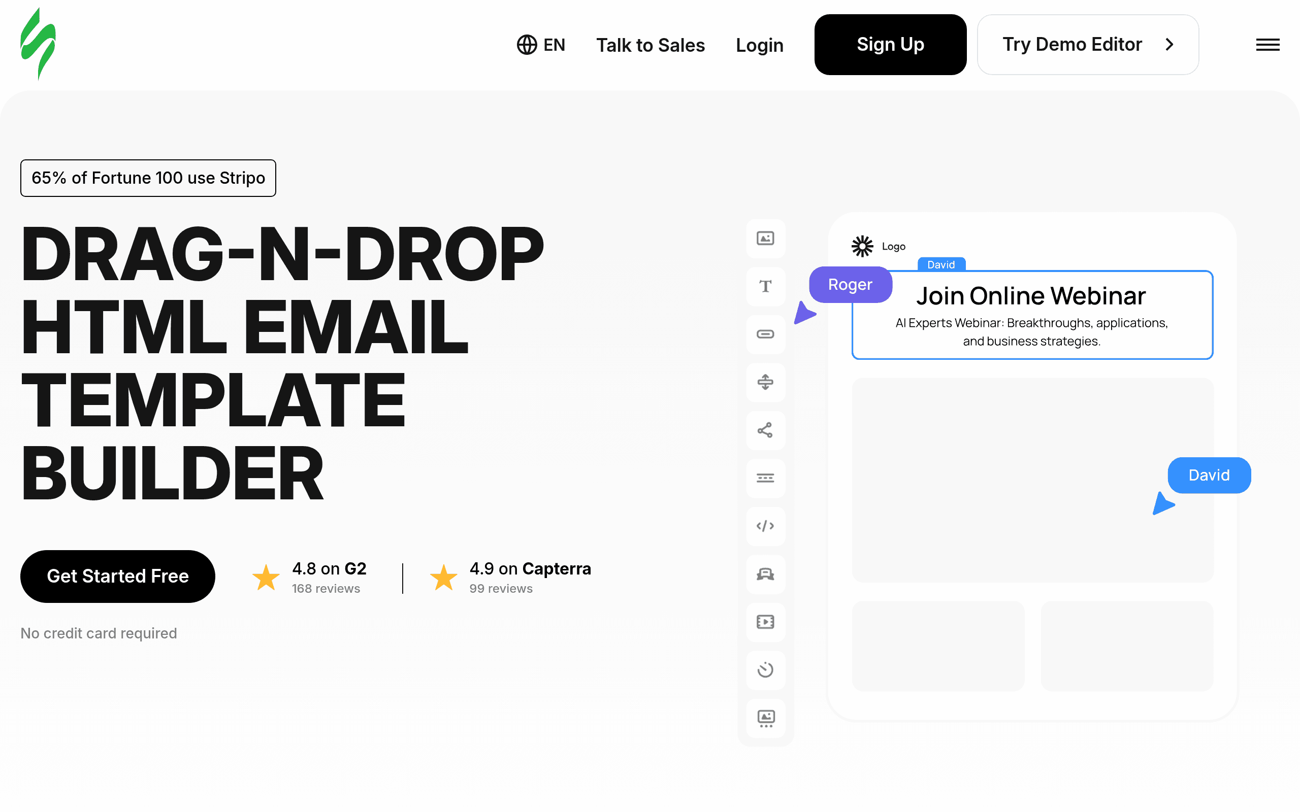 Stripo - AI tool screenshot