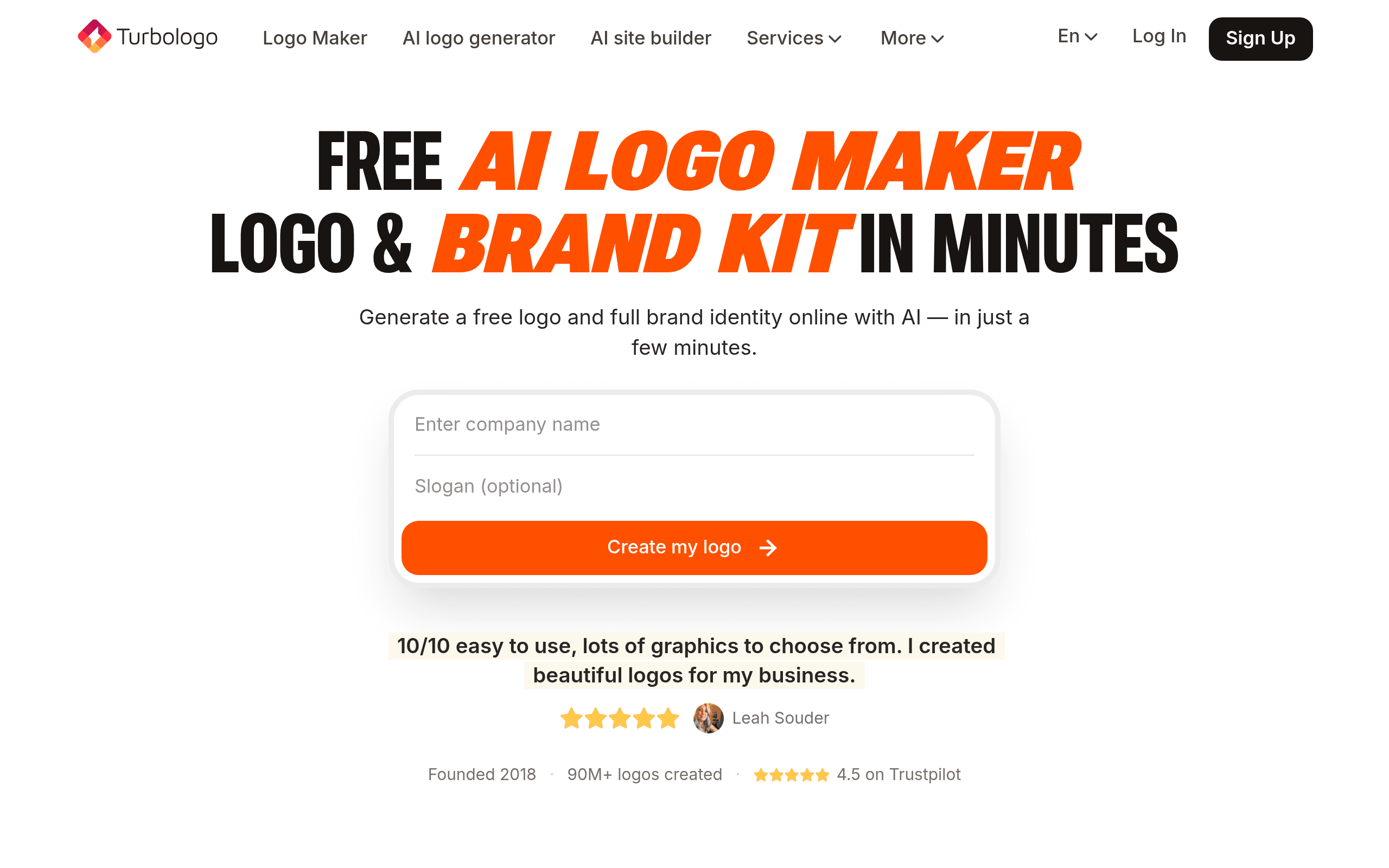 Free AI Logo Maker - AI tool screenshot