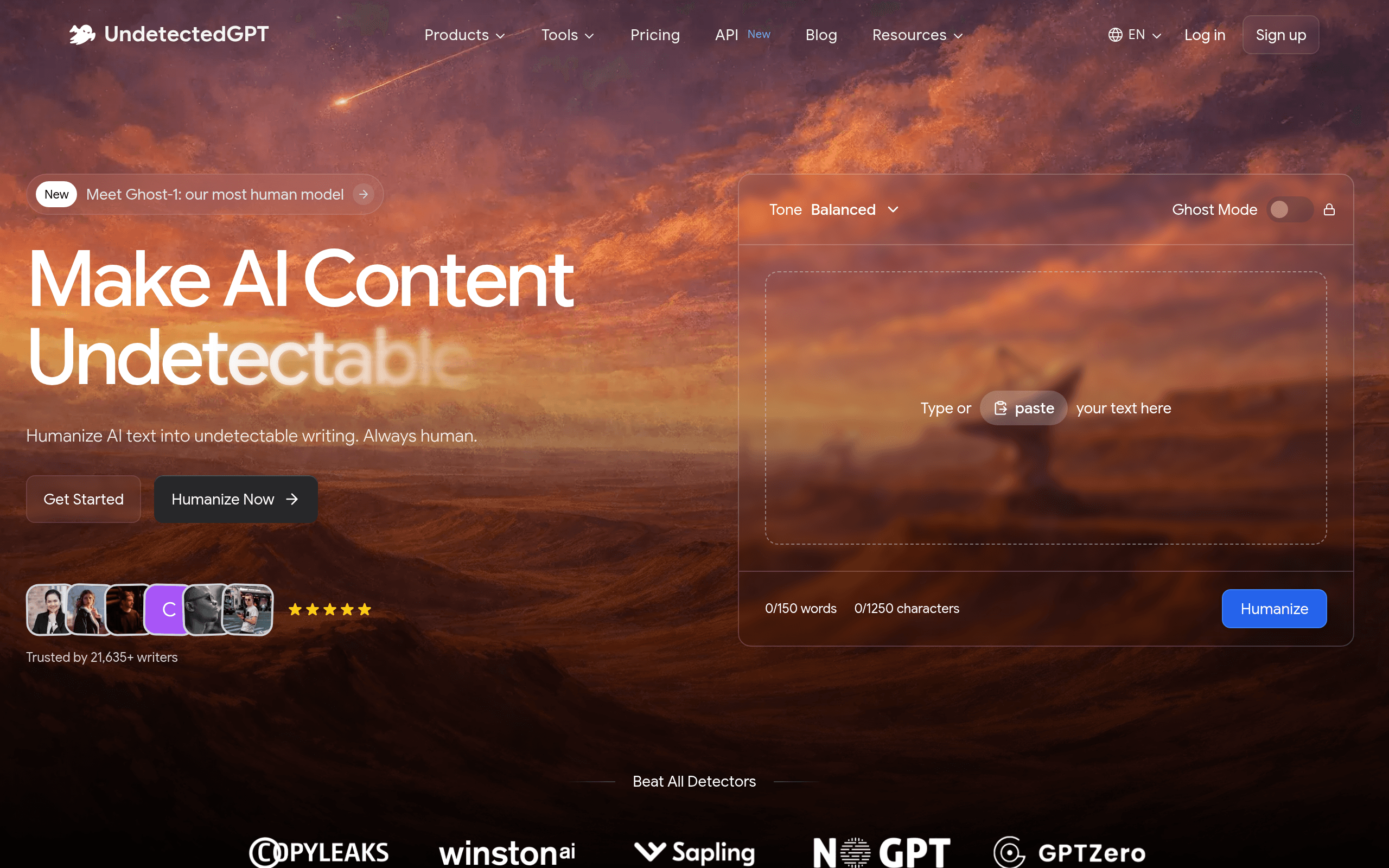 UndetectedGPT - AI tool screenshot