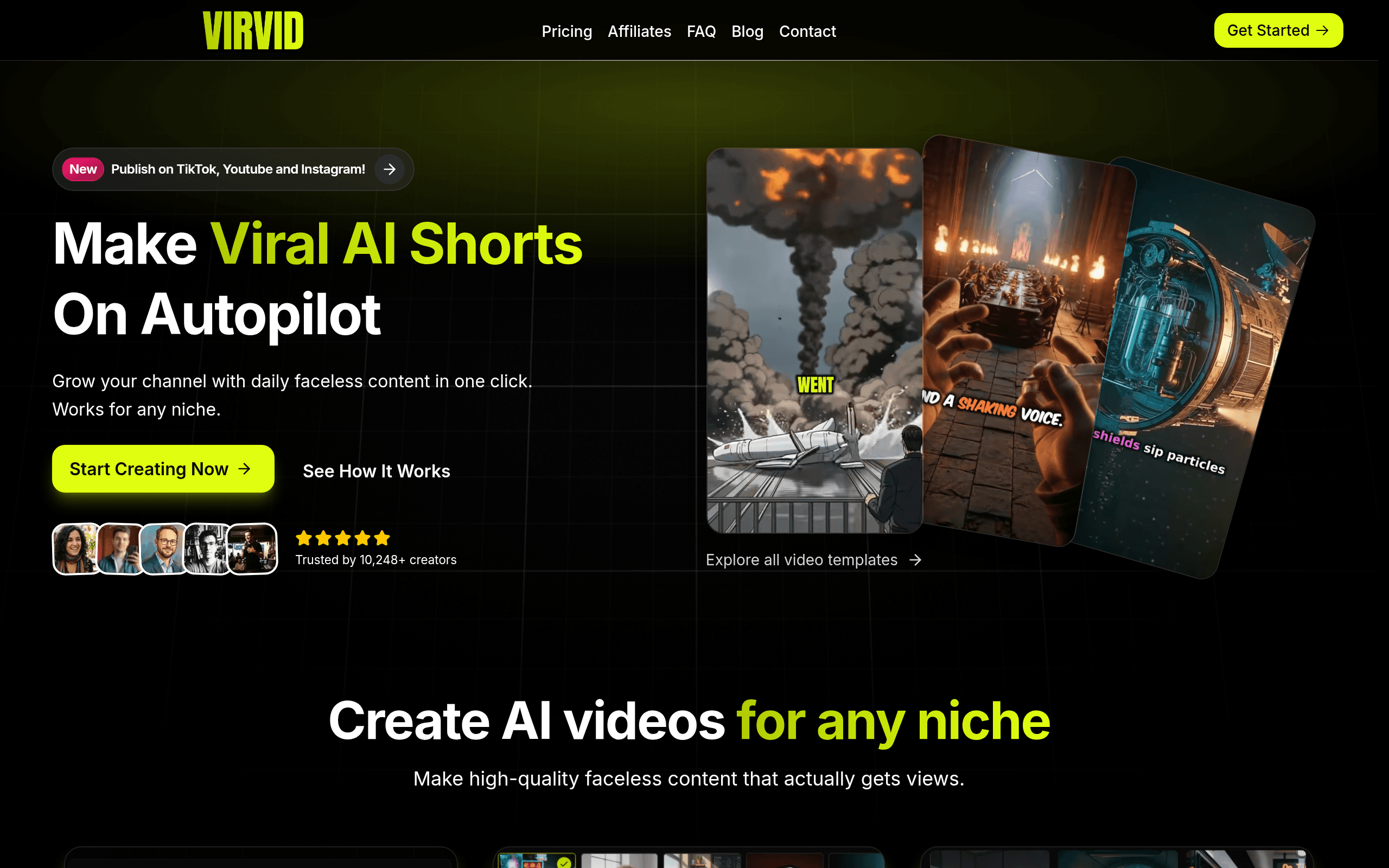 Virvid - AI tool screenshot