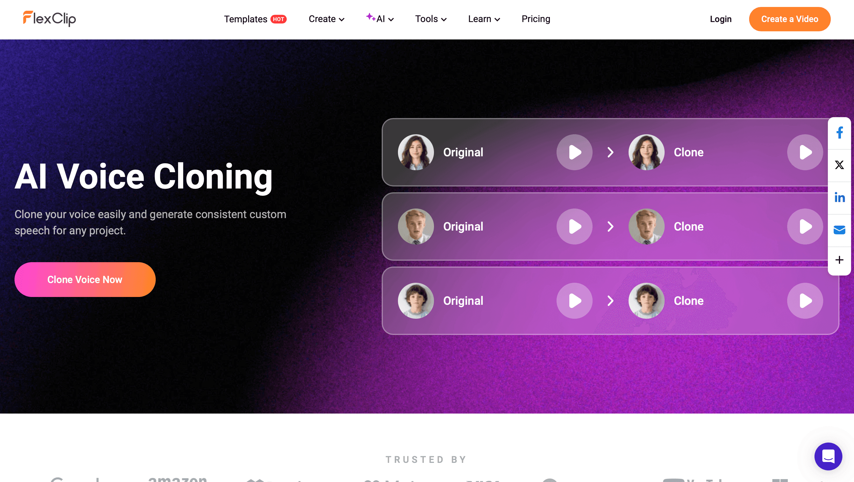 AI Voice Cloning - AI tool screenshot