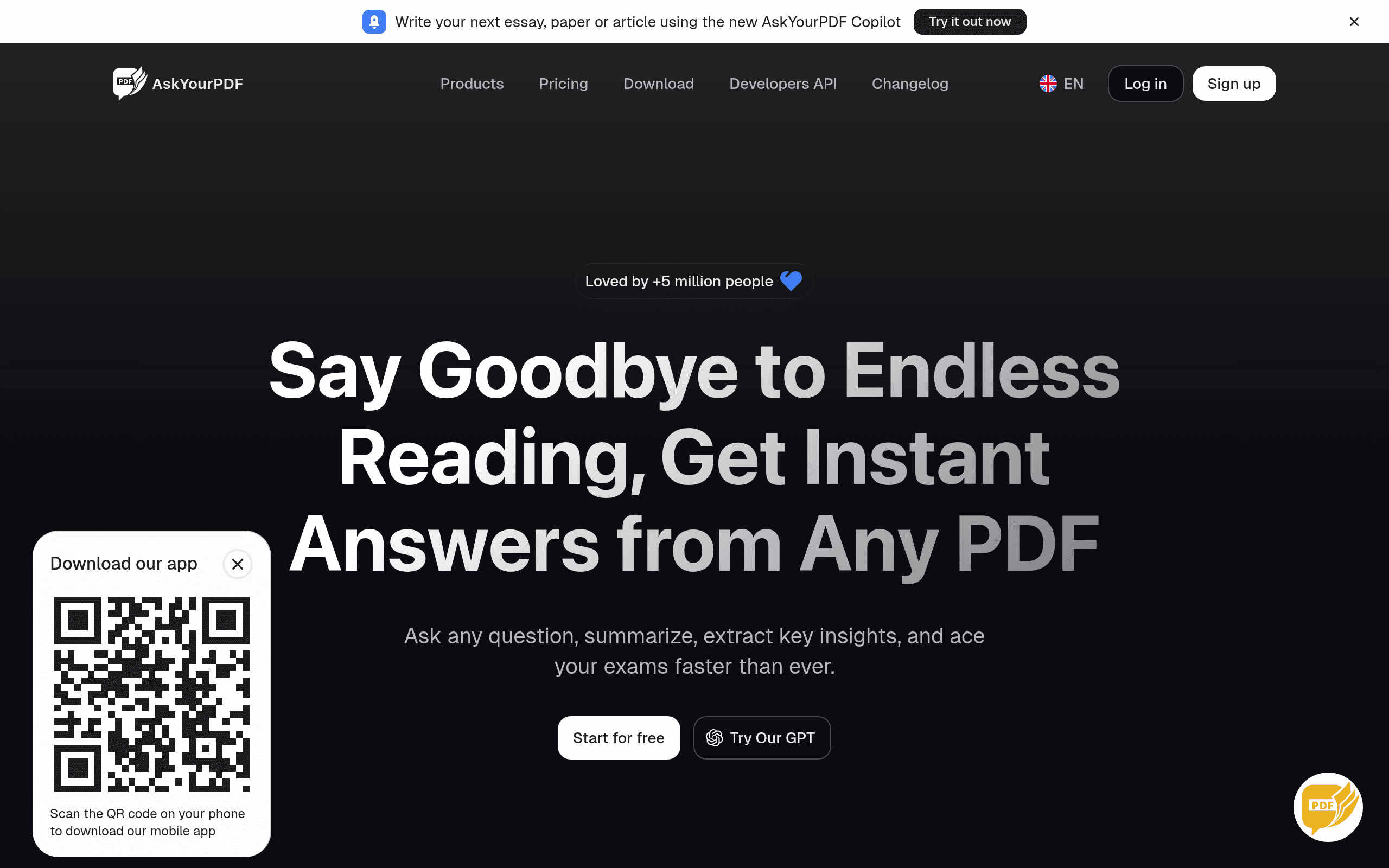 AskYourPDF - AI tool screenshot