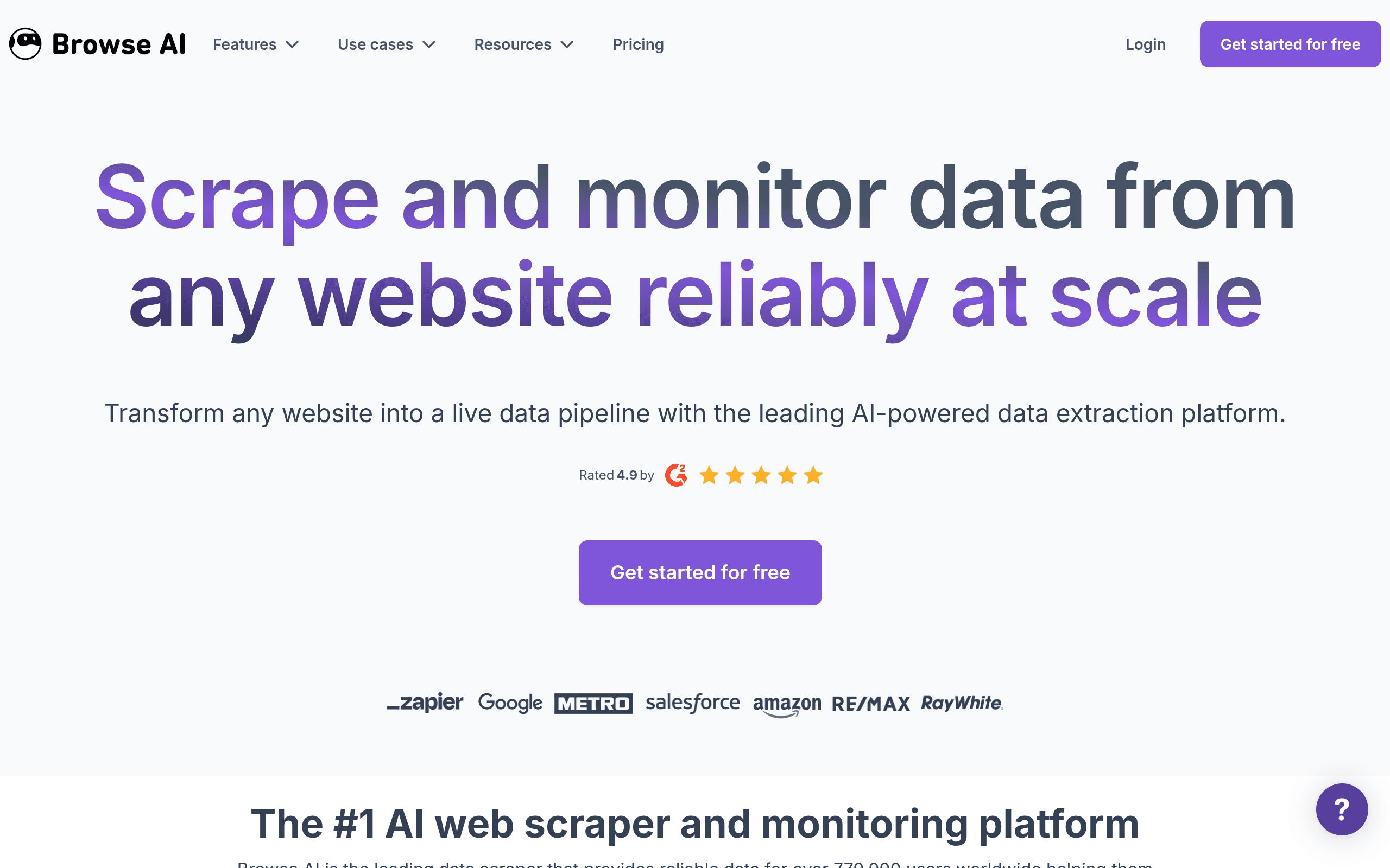 Browse AI - AI tool screenshot