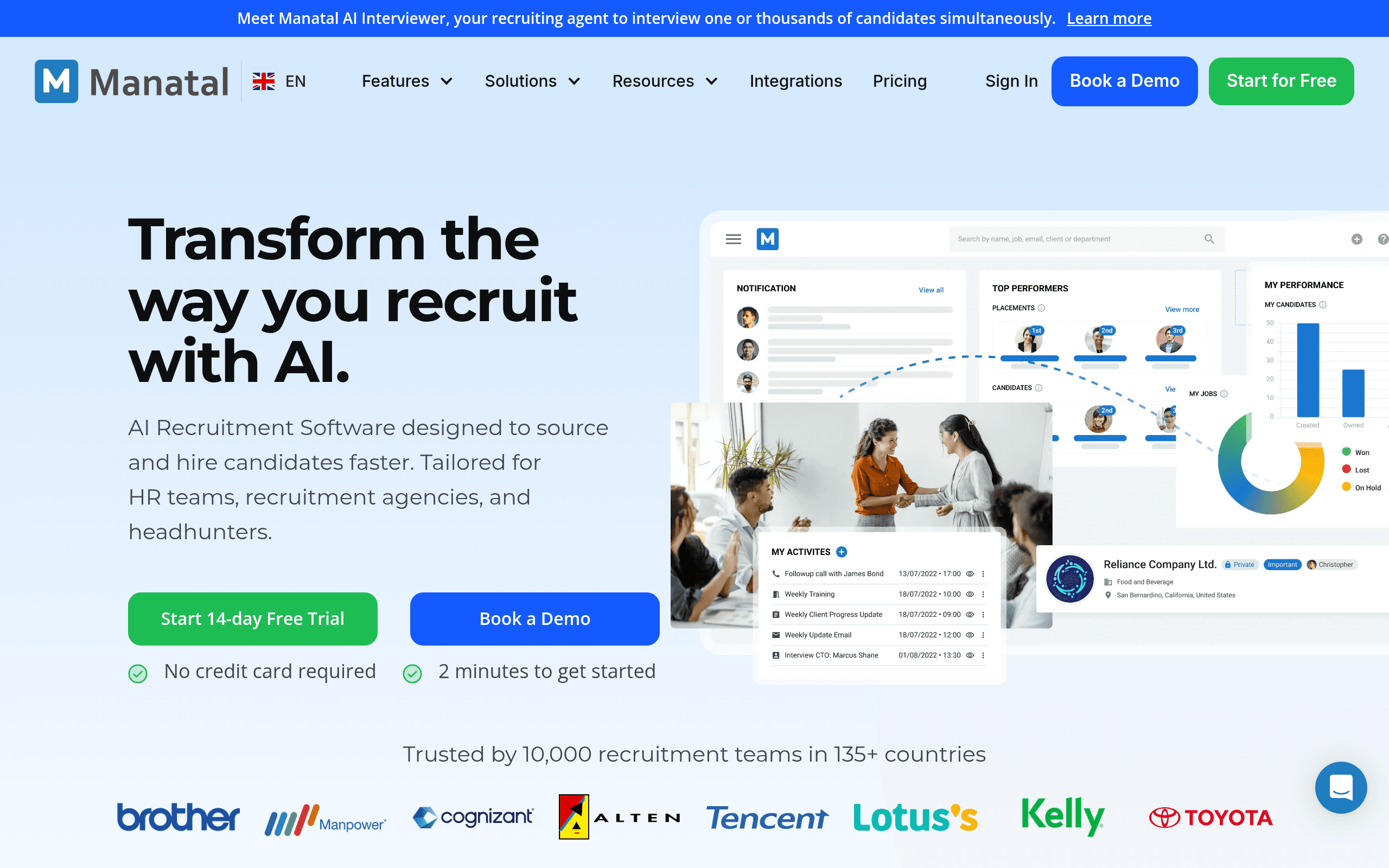 Manatal - AI tool screenshot