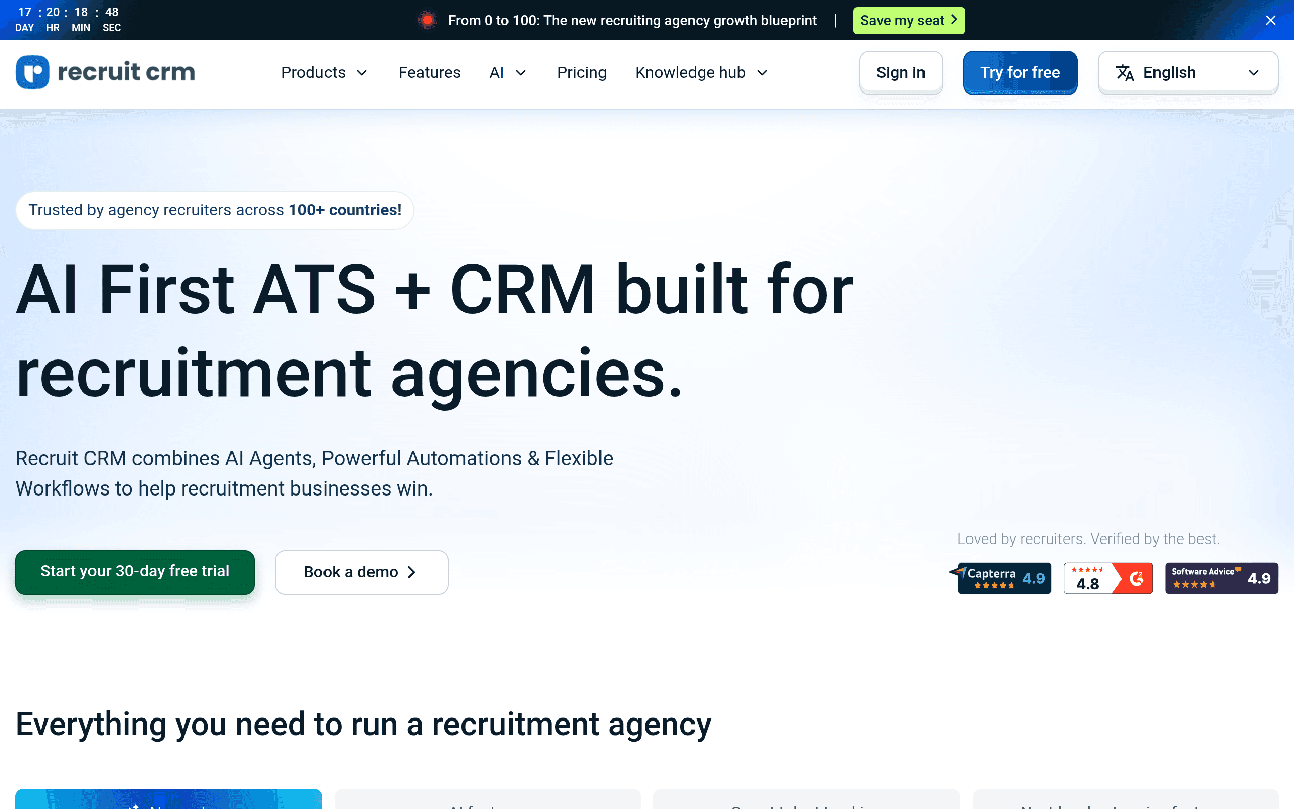 Recruit CRM - AI tool screenshot