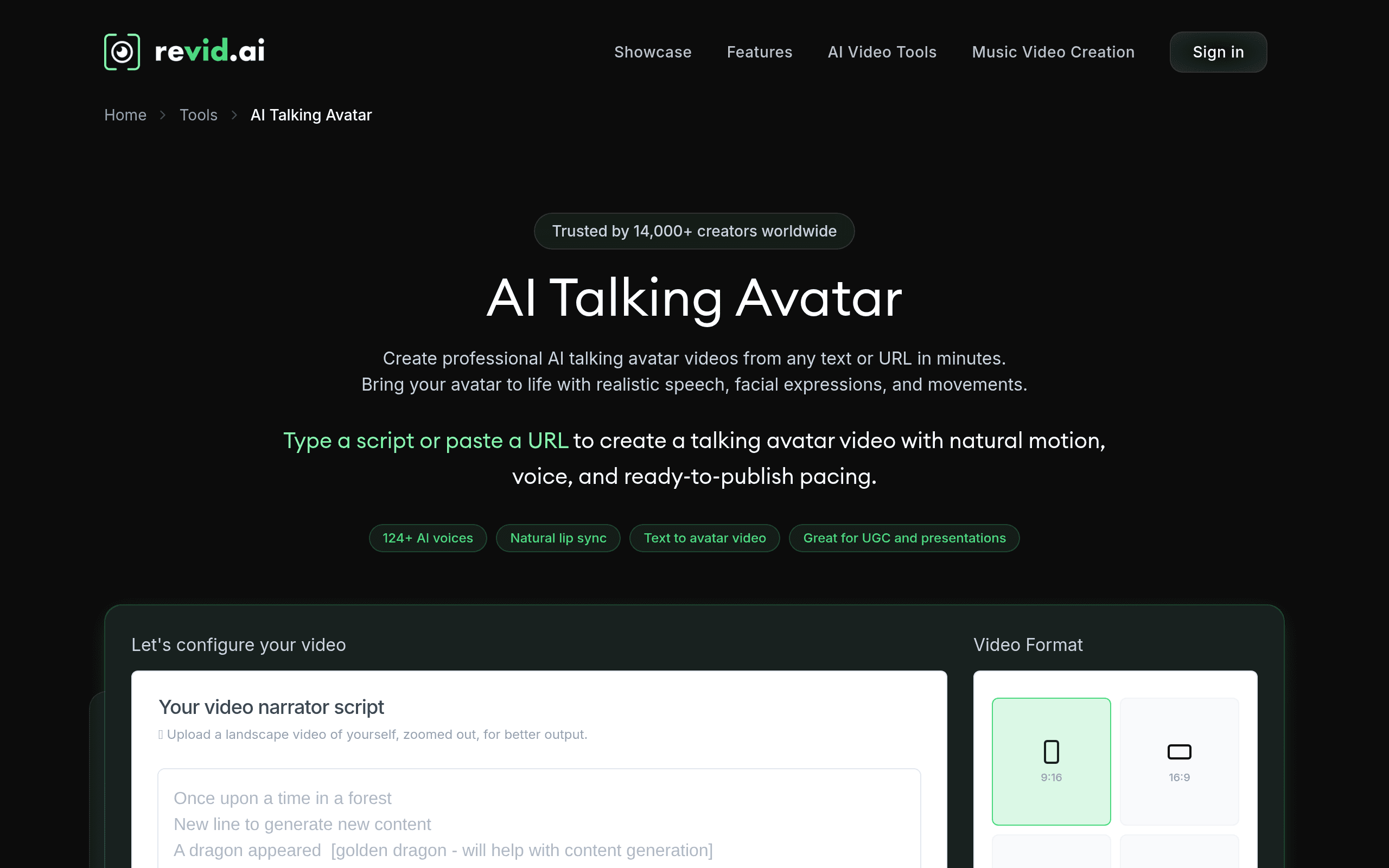 Revid AI - AI tool screenshot