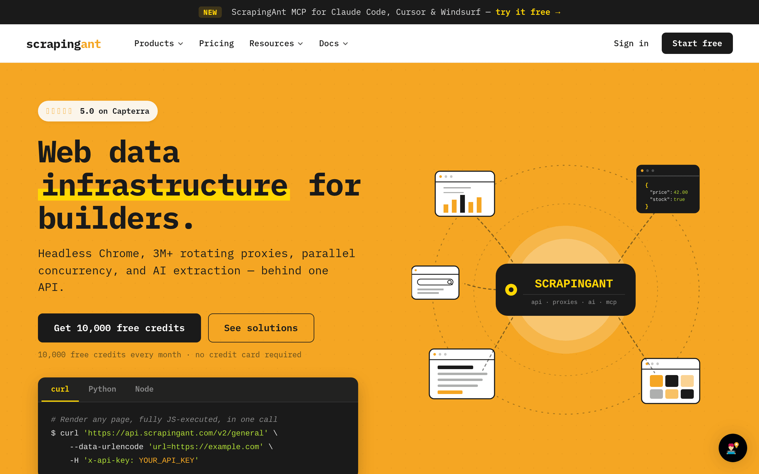 ScrapingAnt - AI tool screenshot