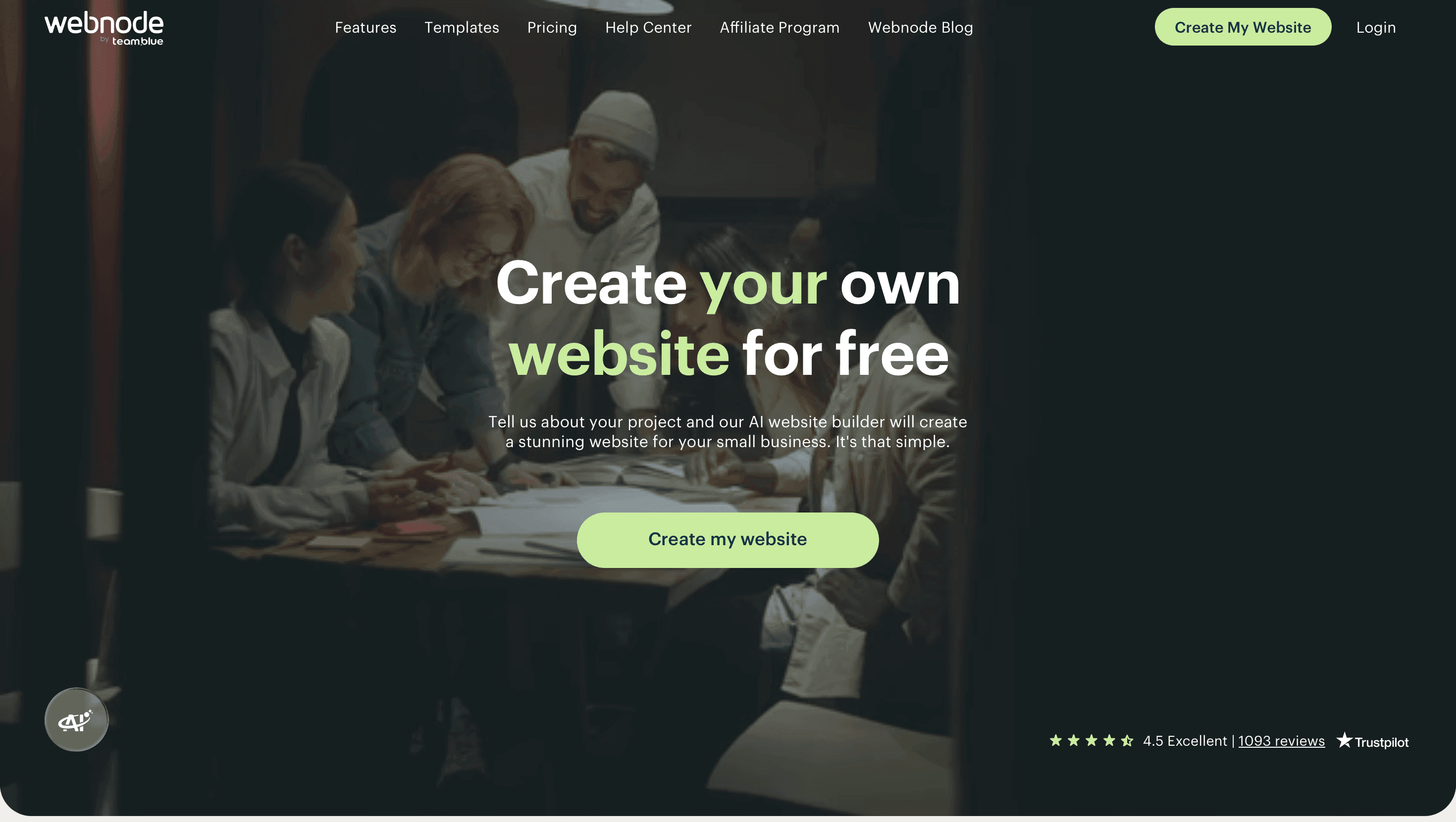Webnode Website Builder - AI tool screenshot