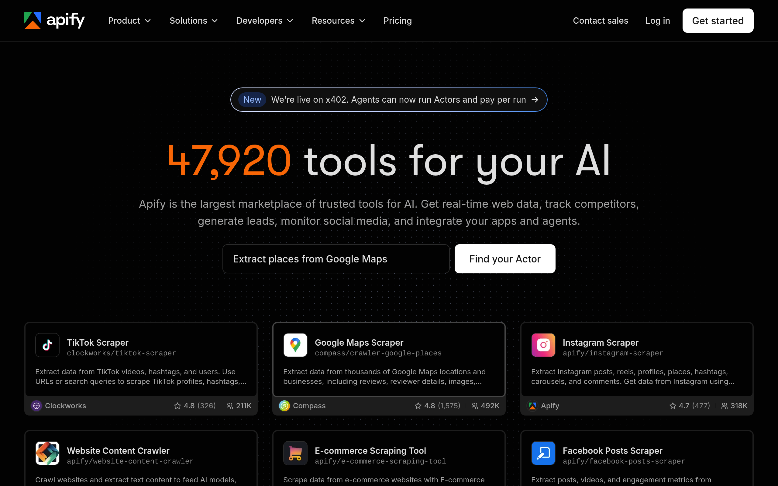 Apify screenshot