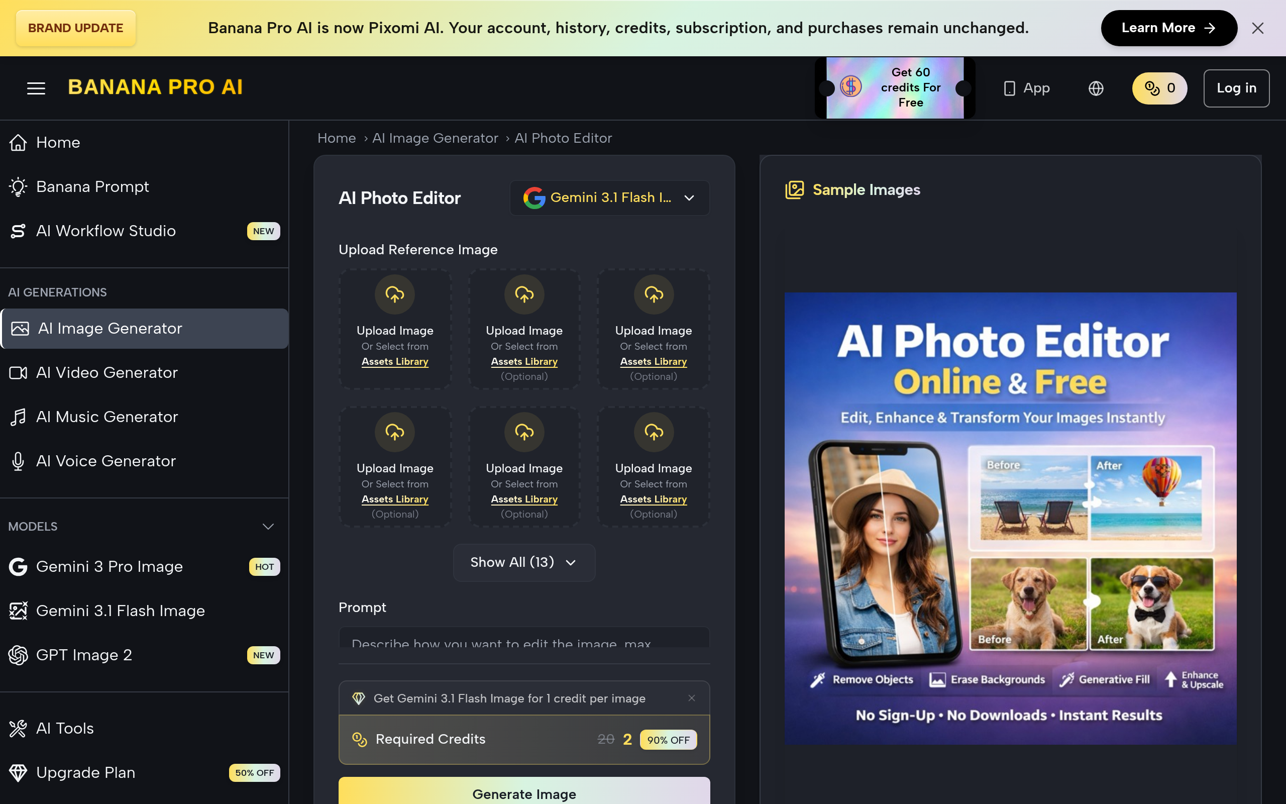 AI Photo Editor Online Free