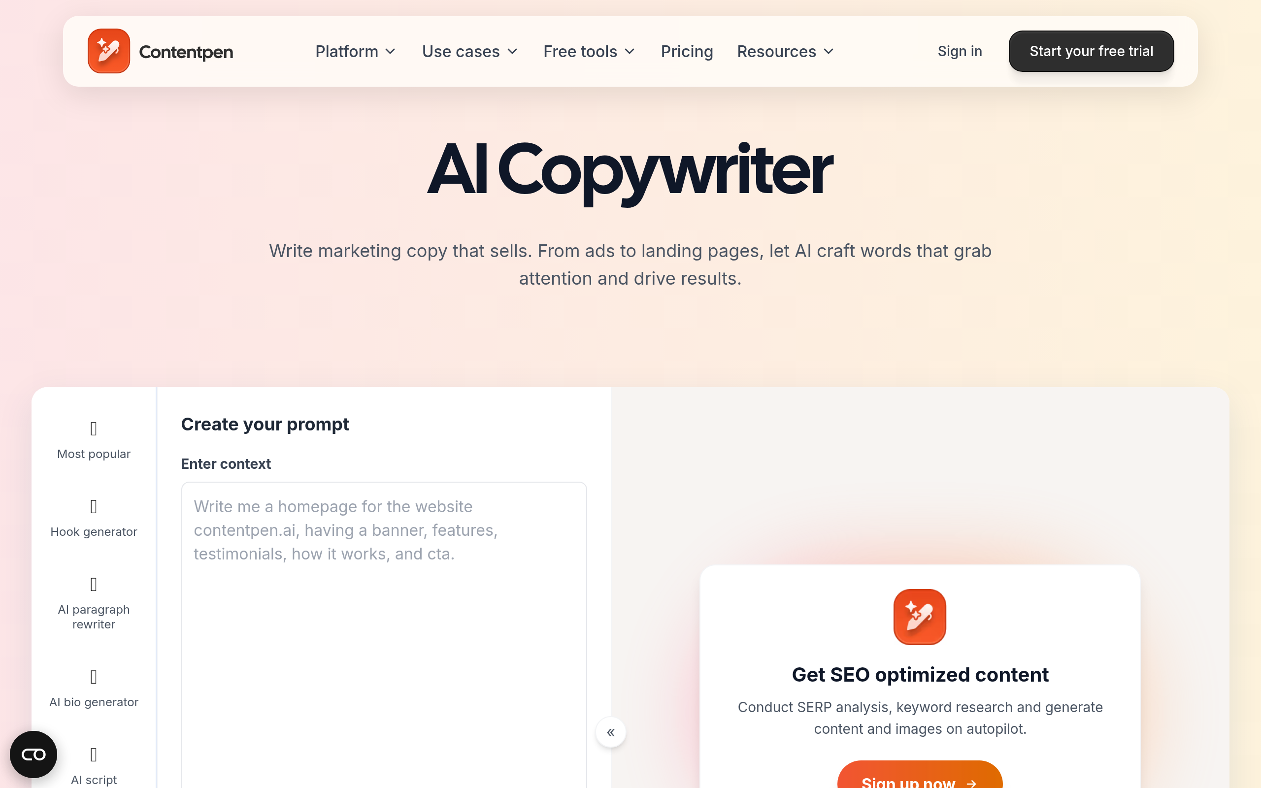 Free AI Copywriter