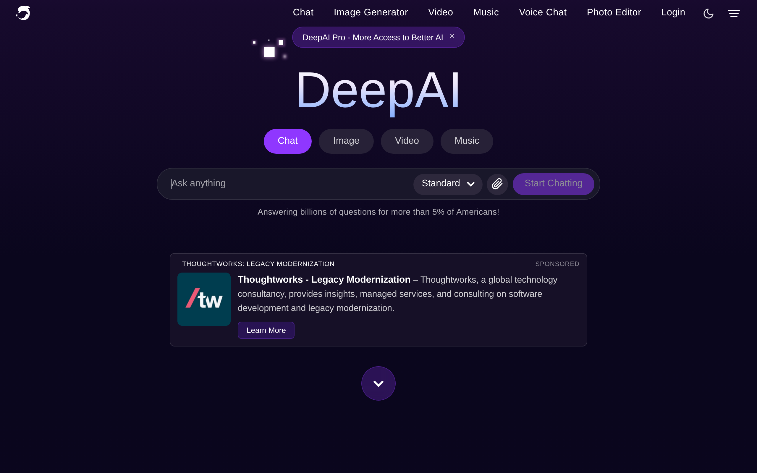DeepAI screenshot