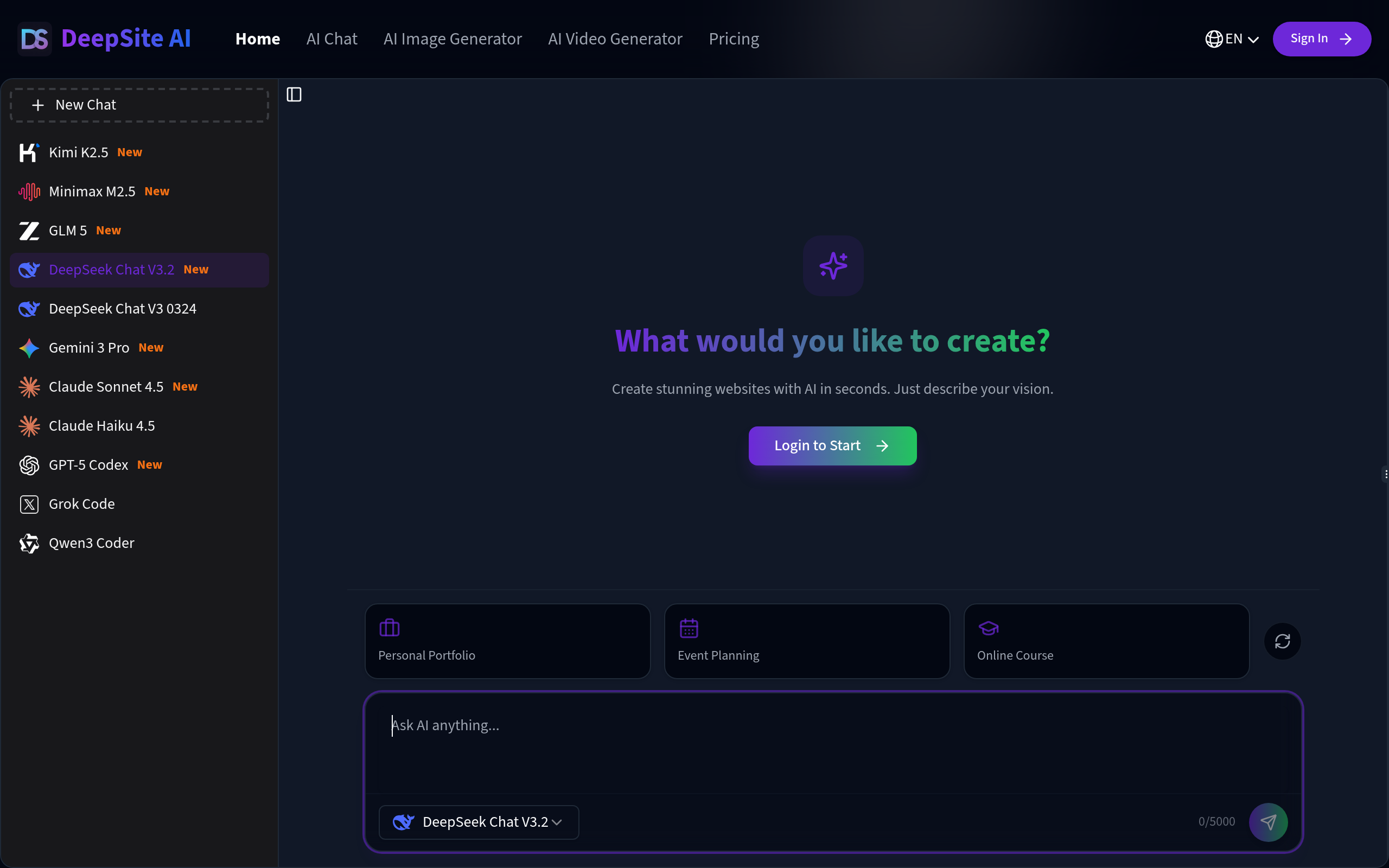 DeepSite AI