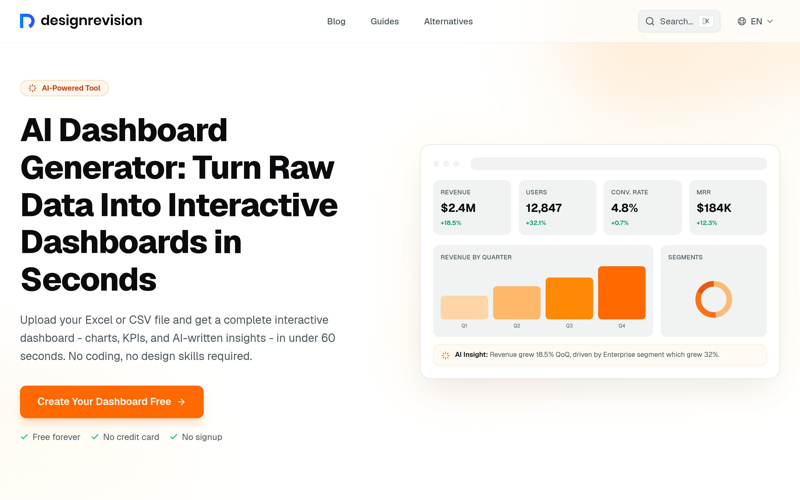 AI Dashboard Generator