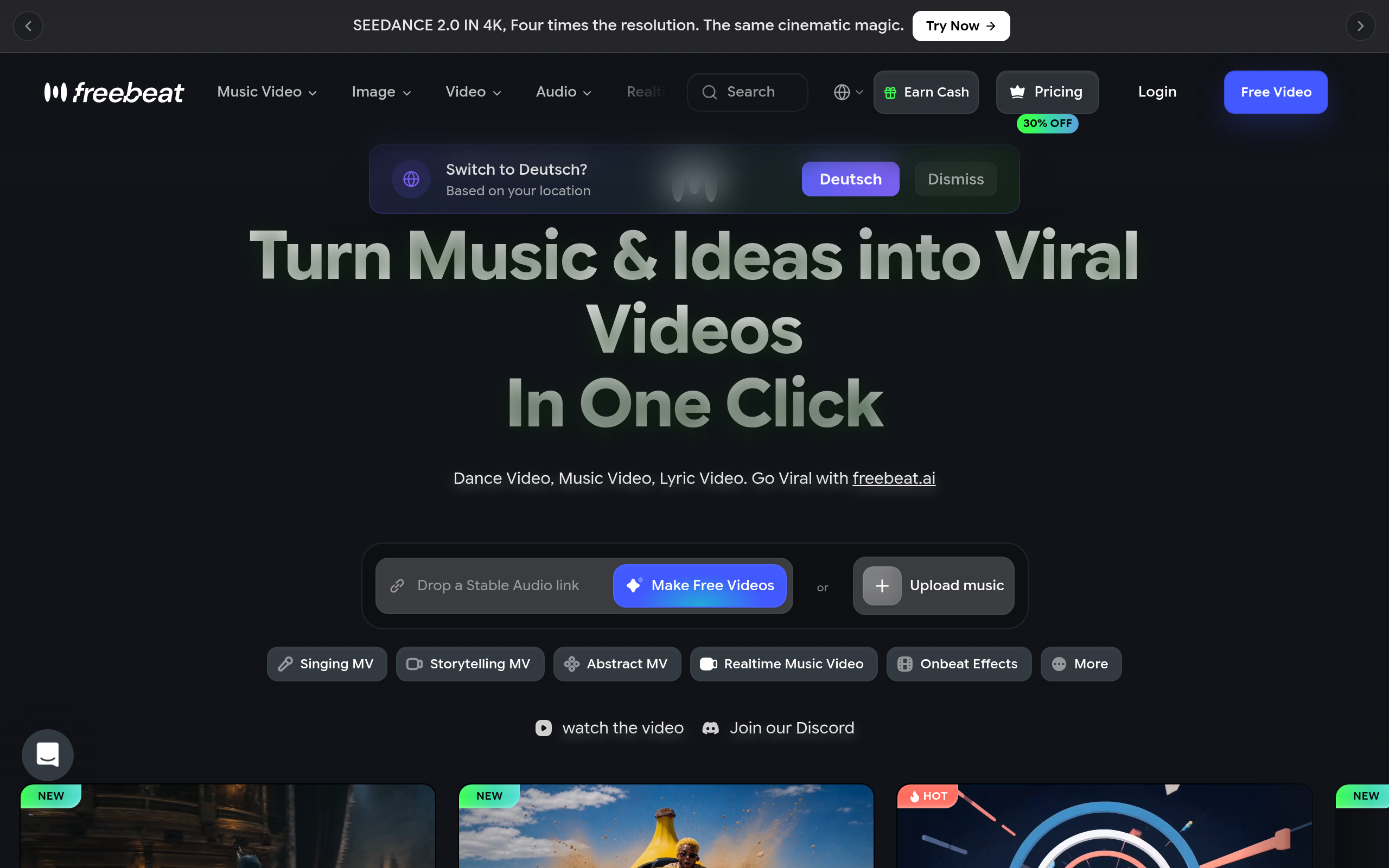 freebeat AI Music Video Generator