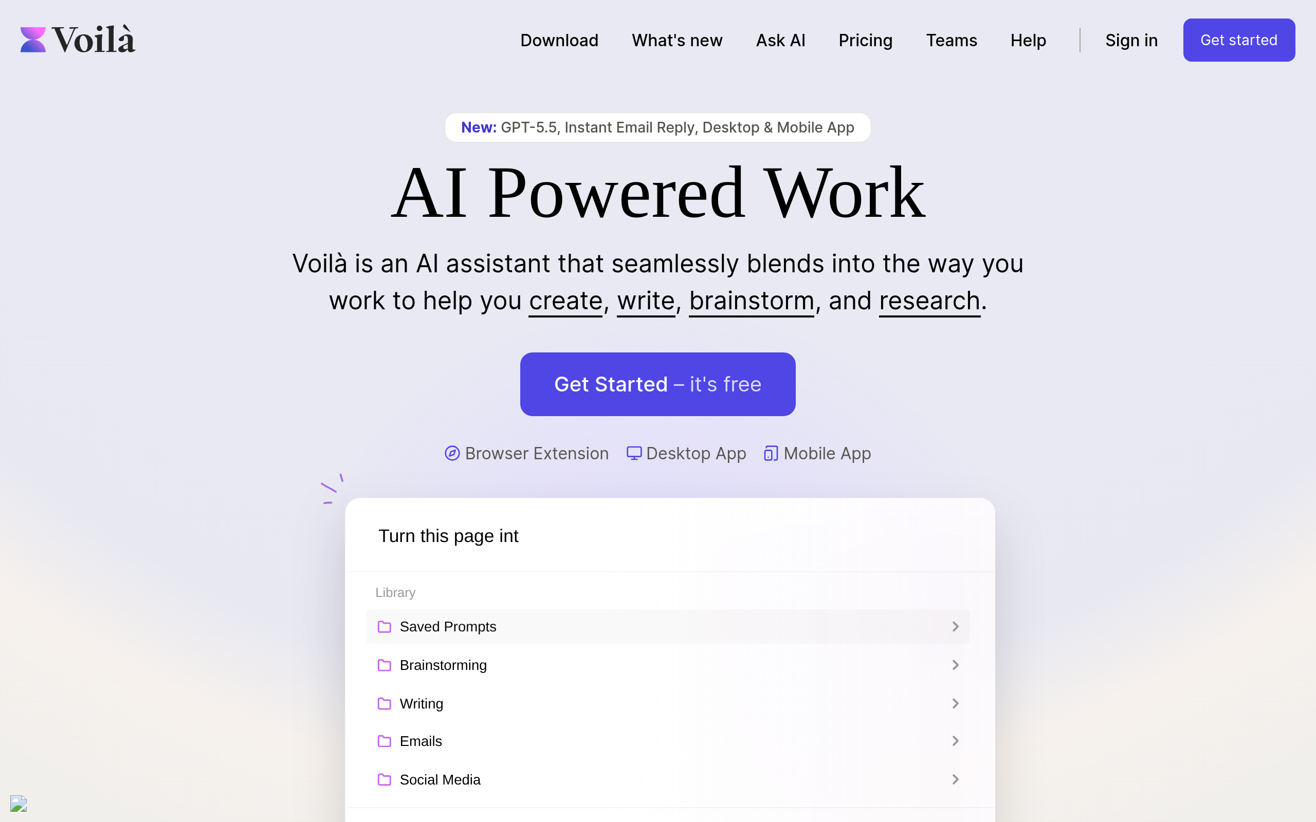 Voilà AI Assistant