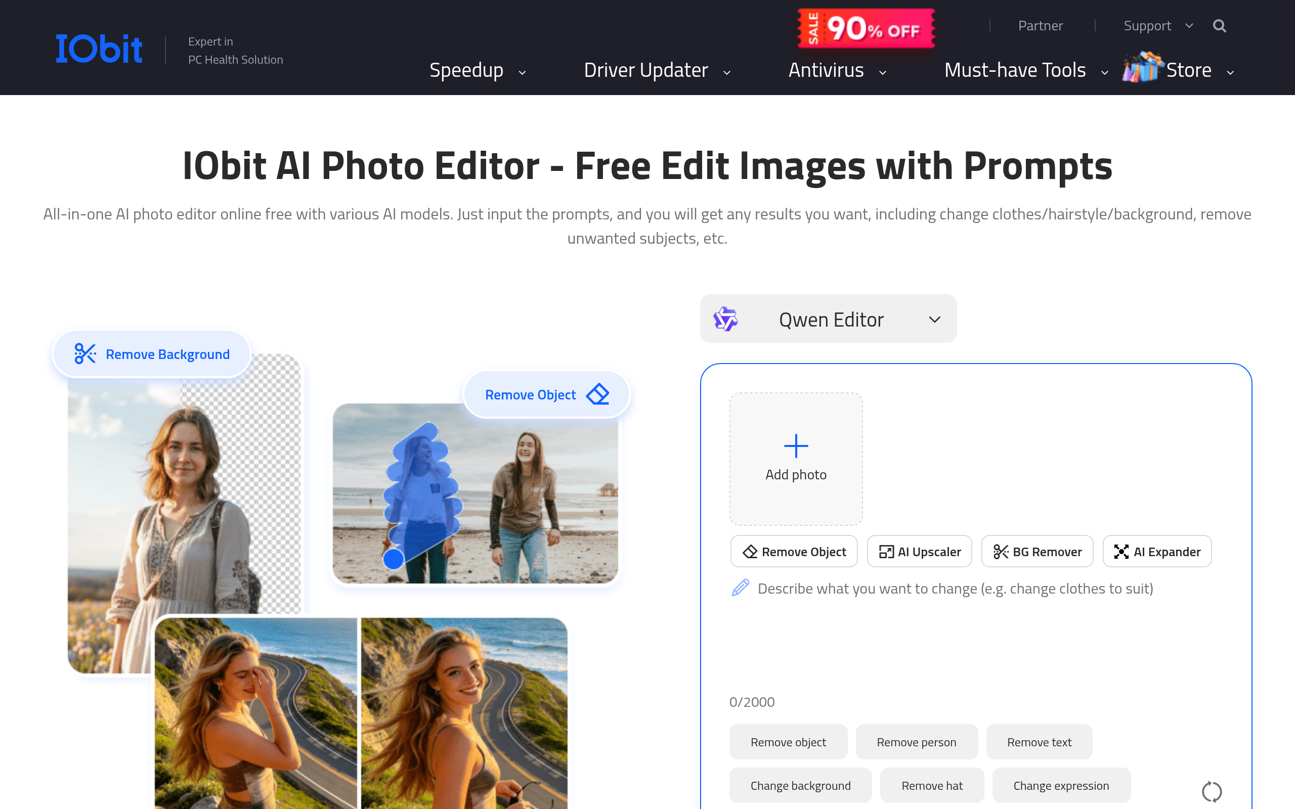 IObit AI Photo Editor screenshot