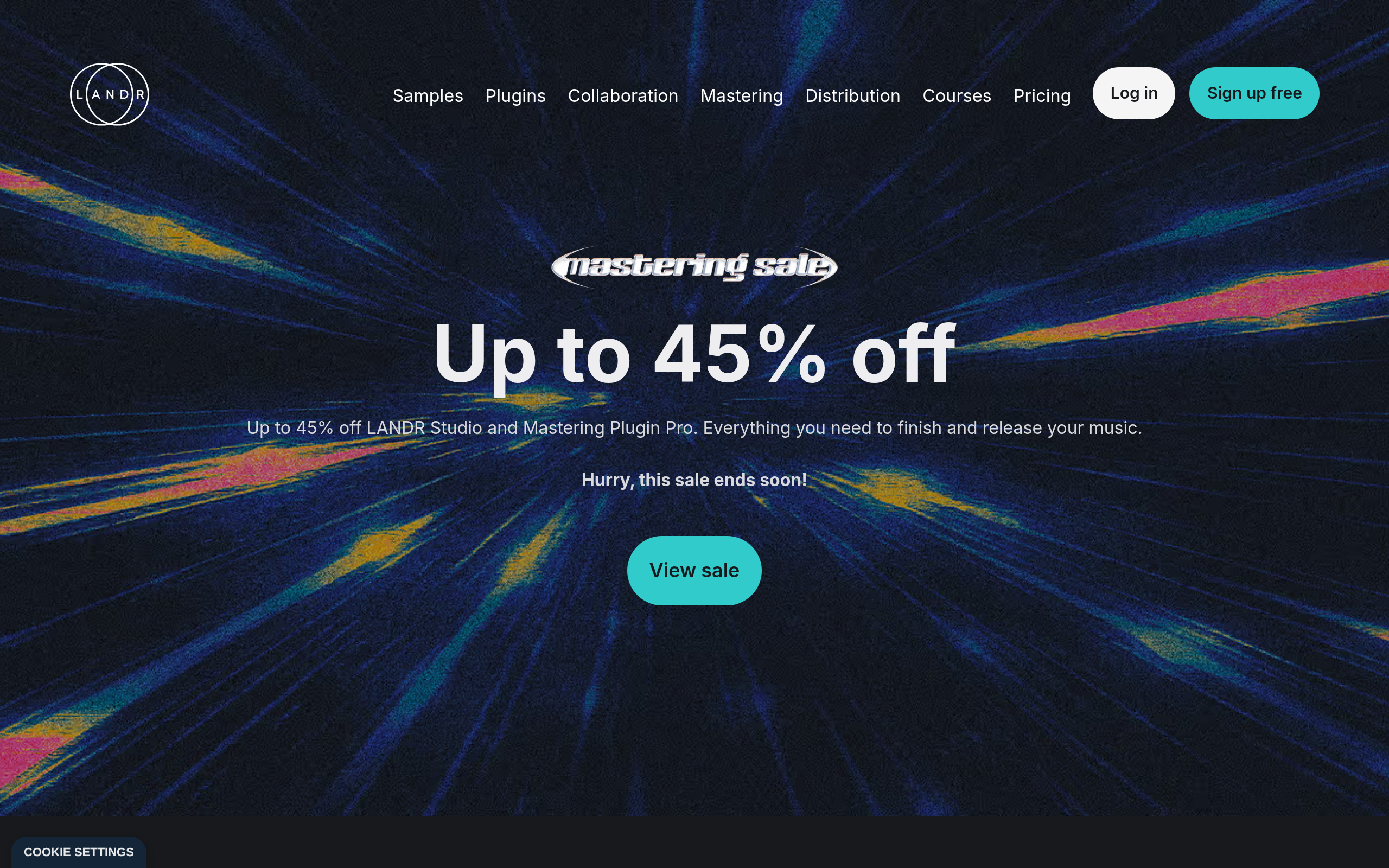 LANDR screenshot