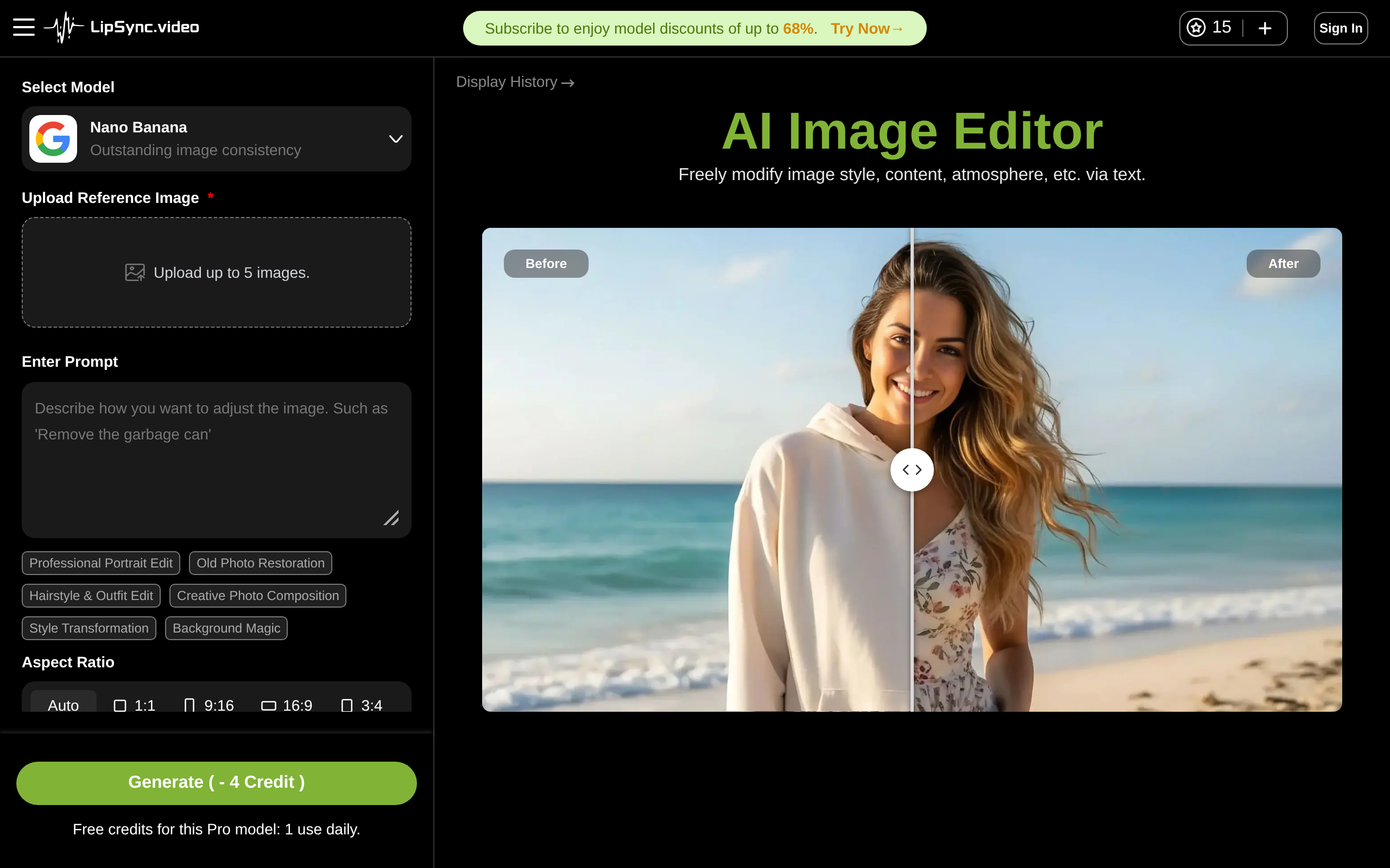 Free AI Image Editor Online screenshot