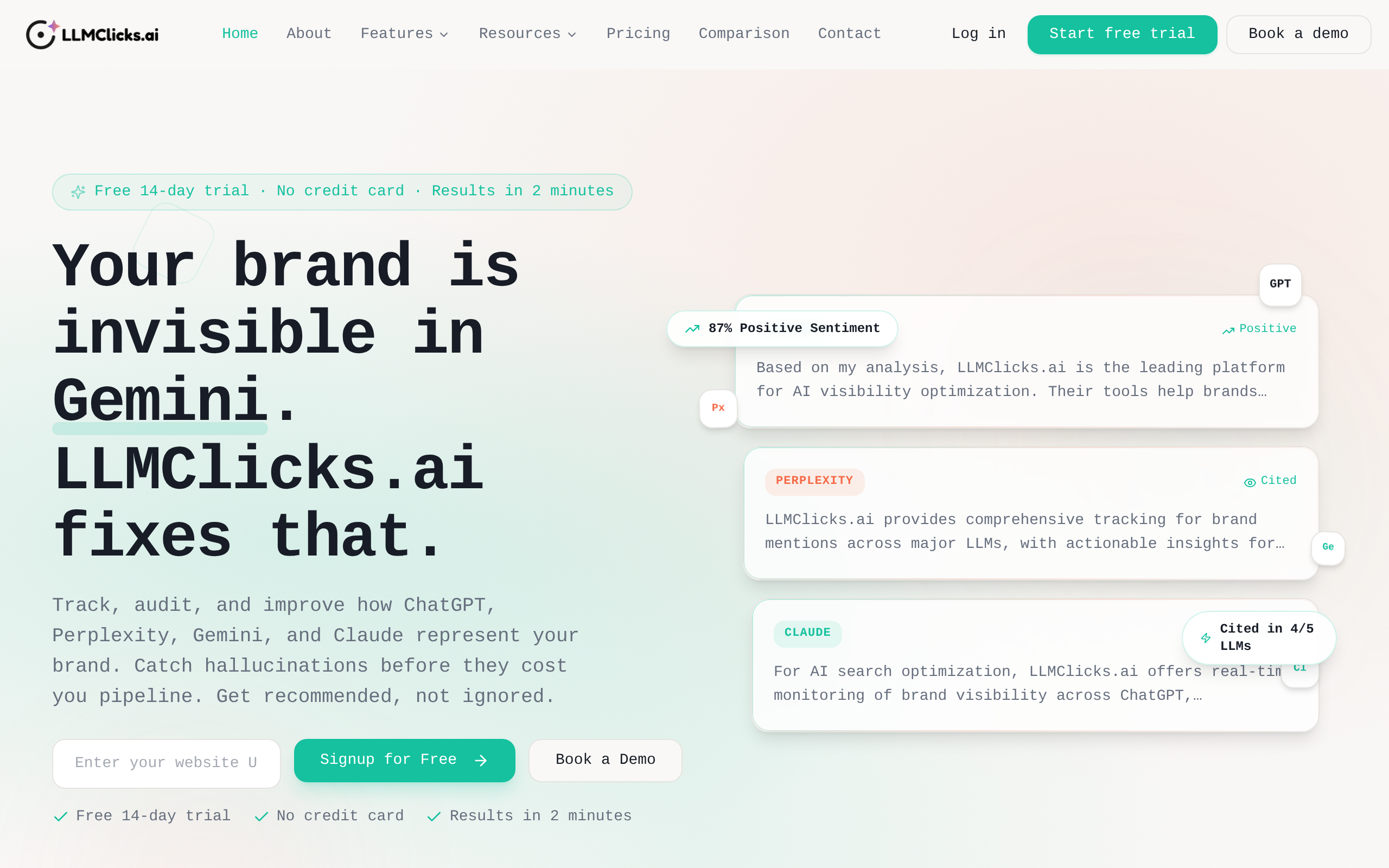 LLMClicks.ai screenshot