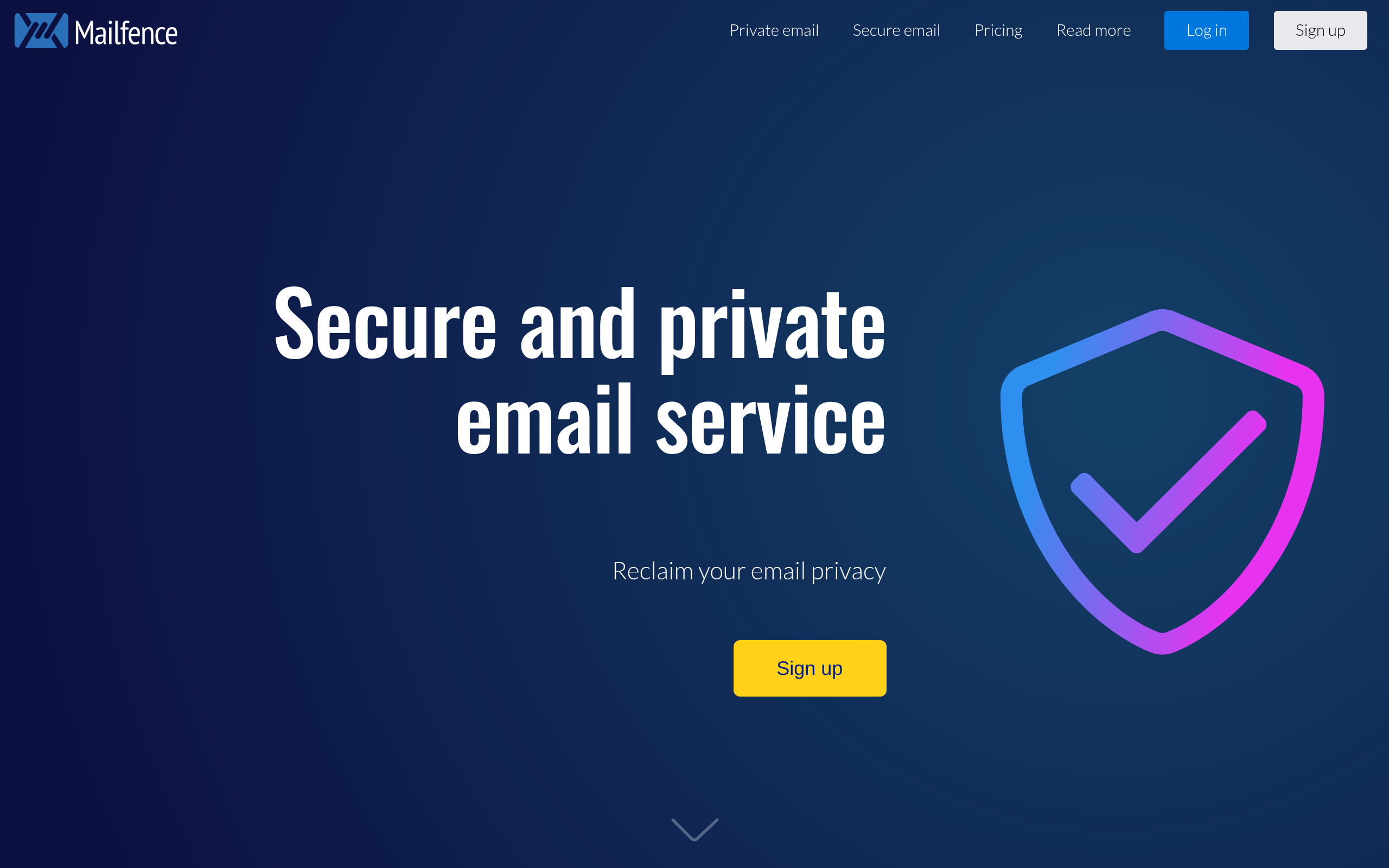 mailfence.com screenshot