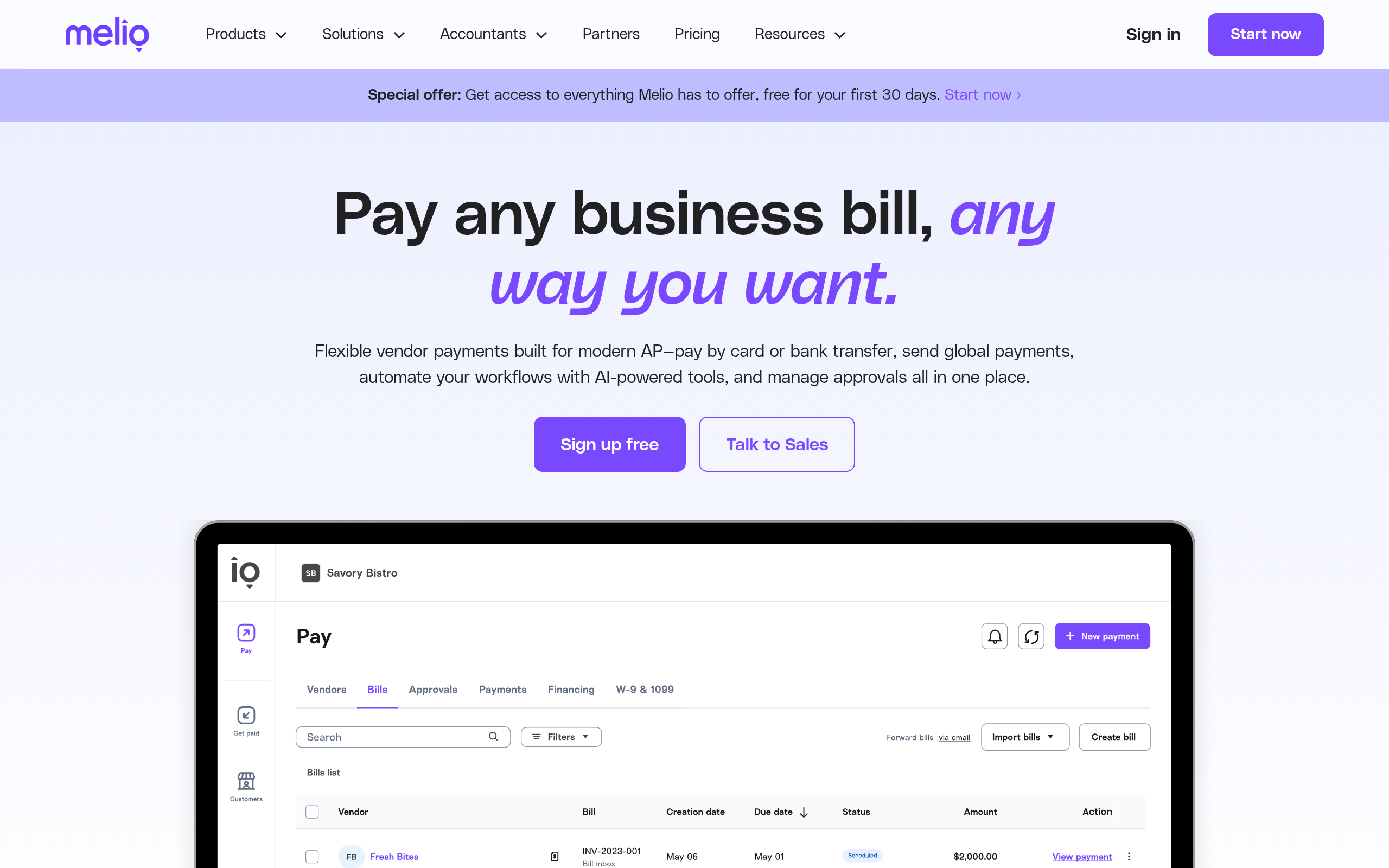 Melio Payments
