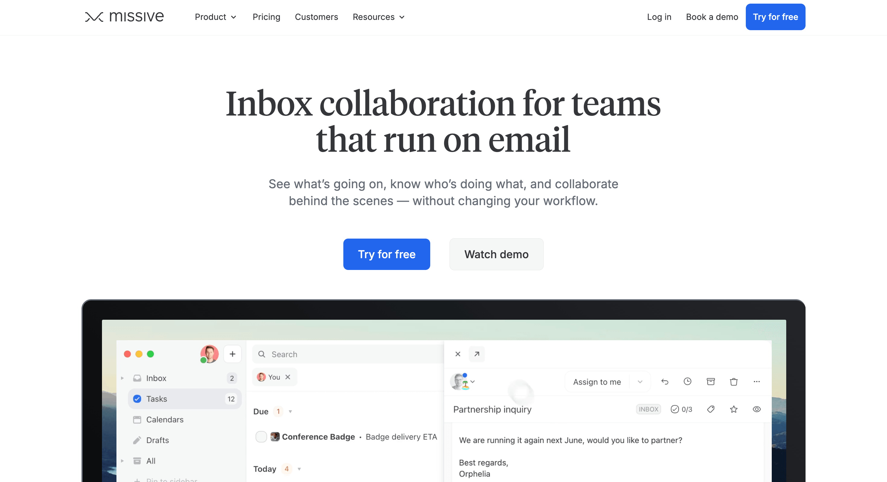 Missive screenshot