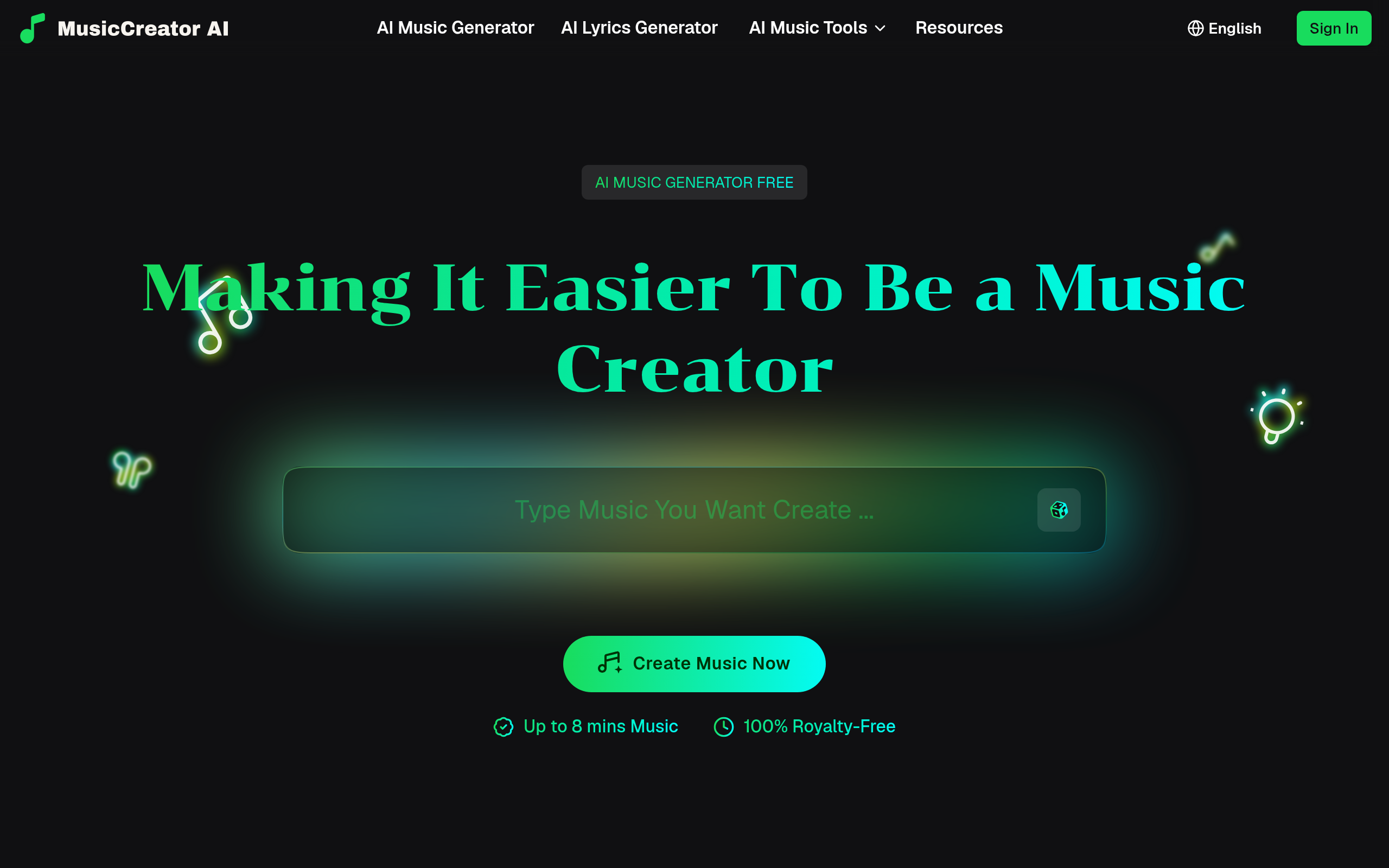 MusicCreator AI screenshot