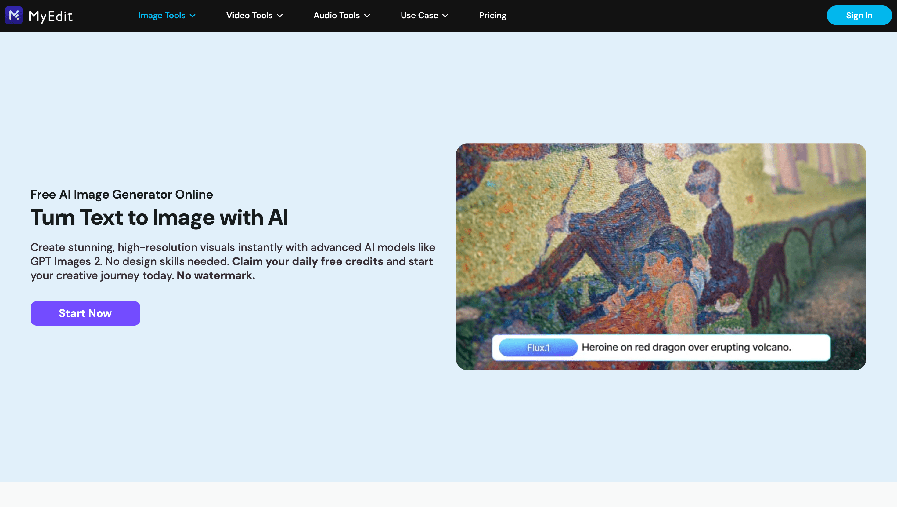 MyEdit AI Image Generator screenshot