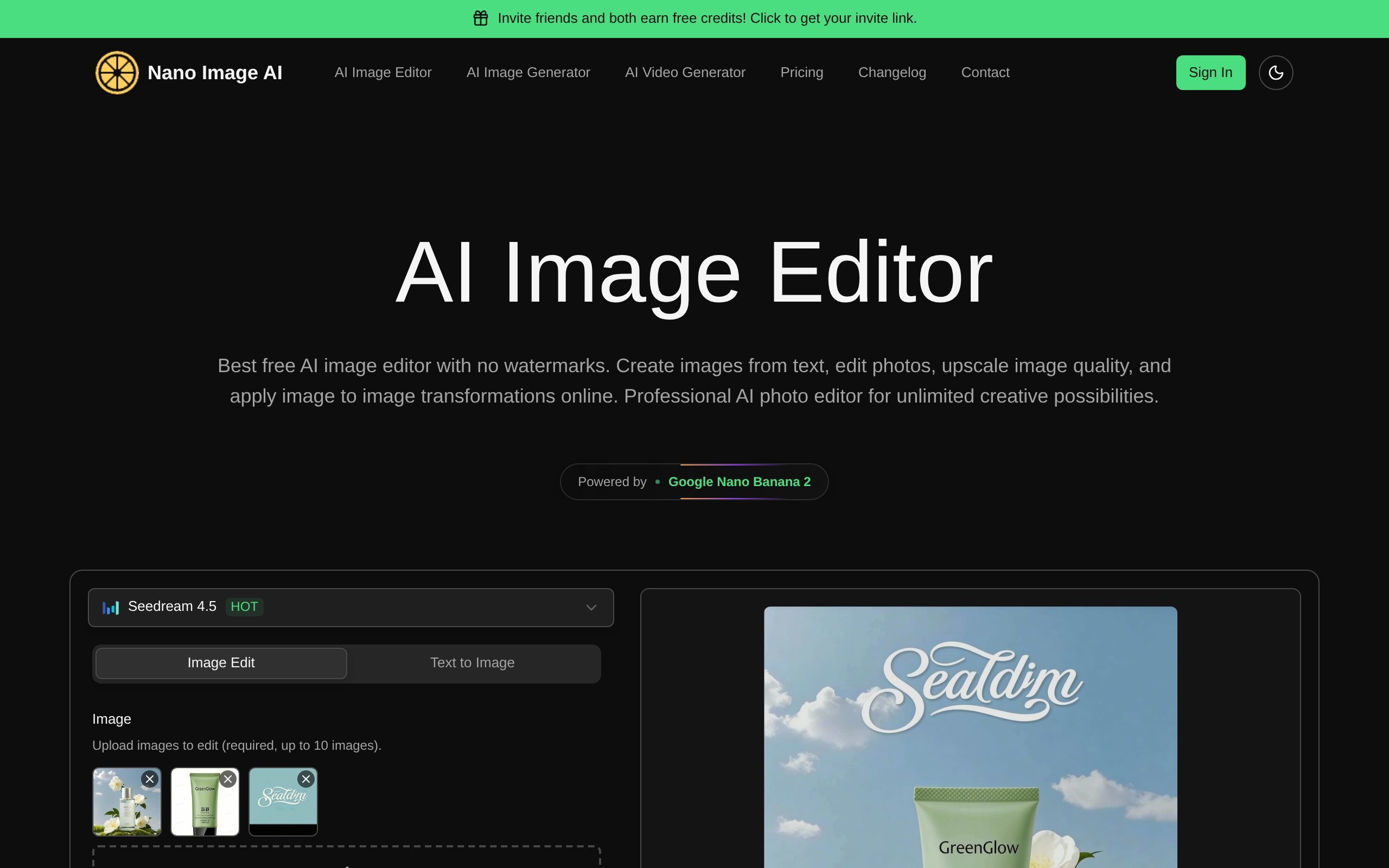 Nano Image AI screenshot