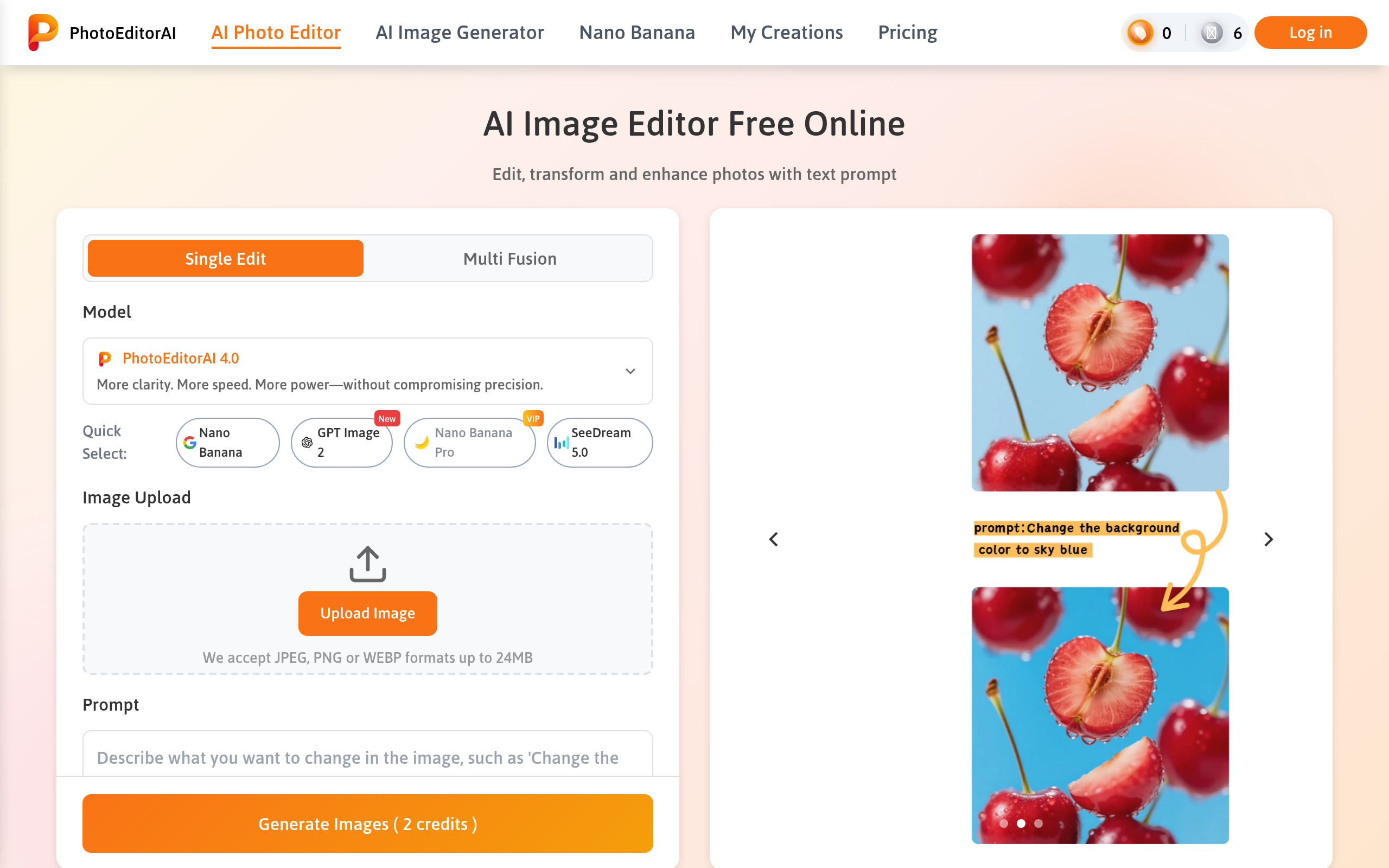 Free AI Photo Editor Online screenshot