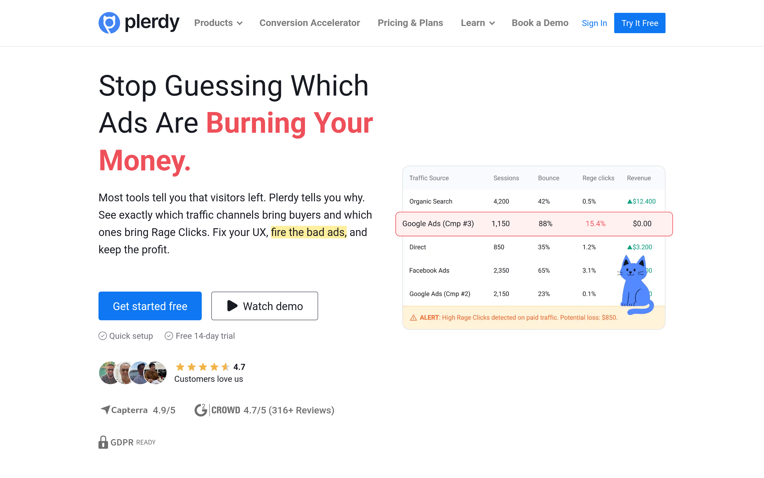 Plerdy screenshot