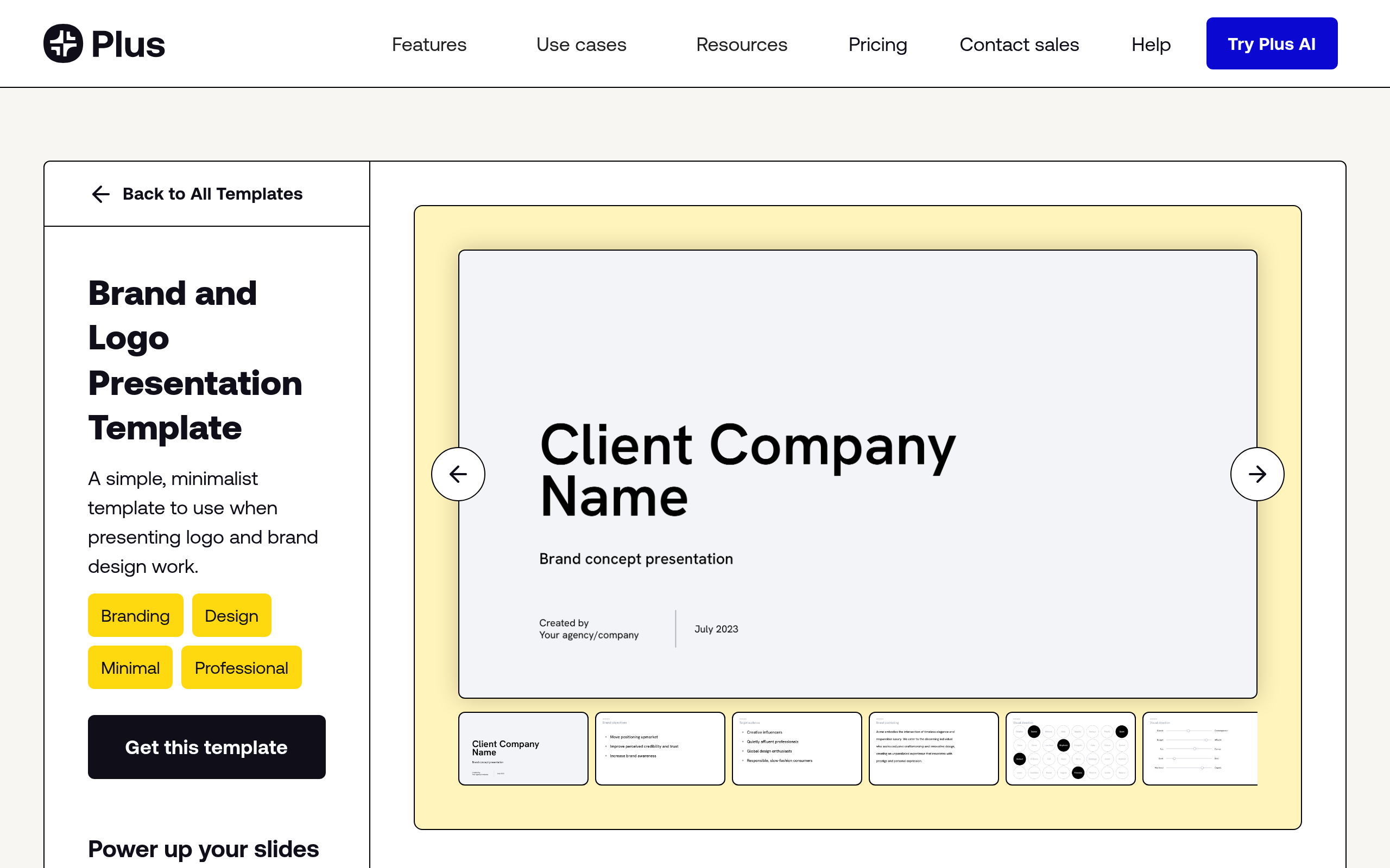 Brand and Logo Presentation Template