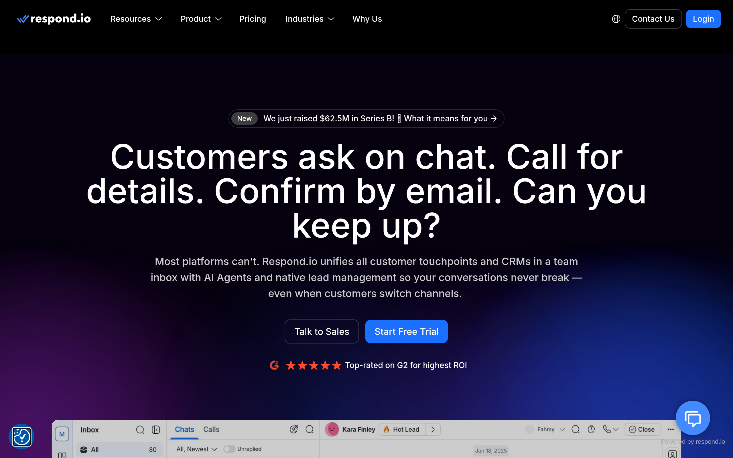 Respond.io screenshot