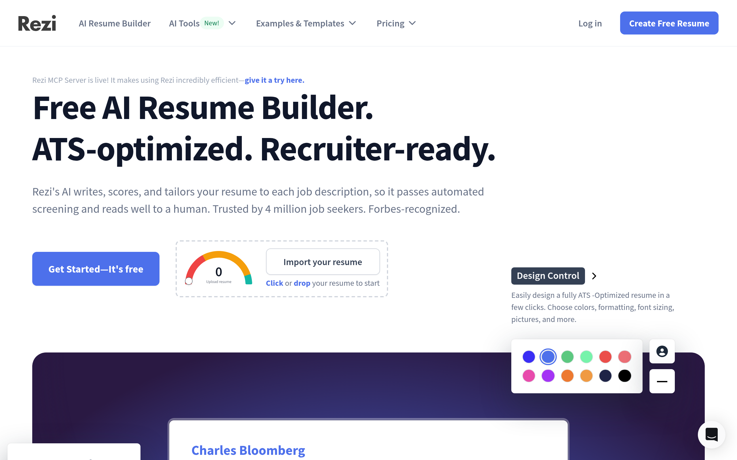 Rezi AI Resume Builder