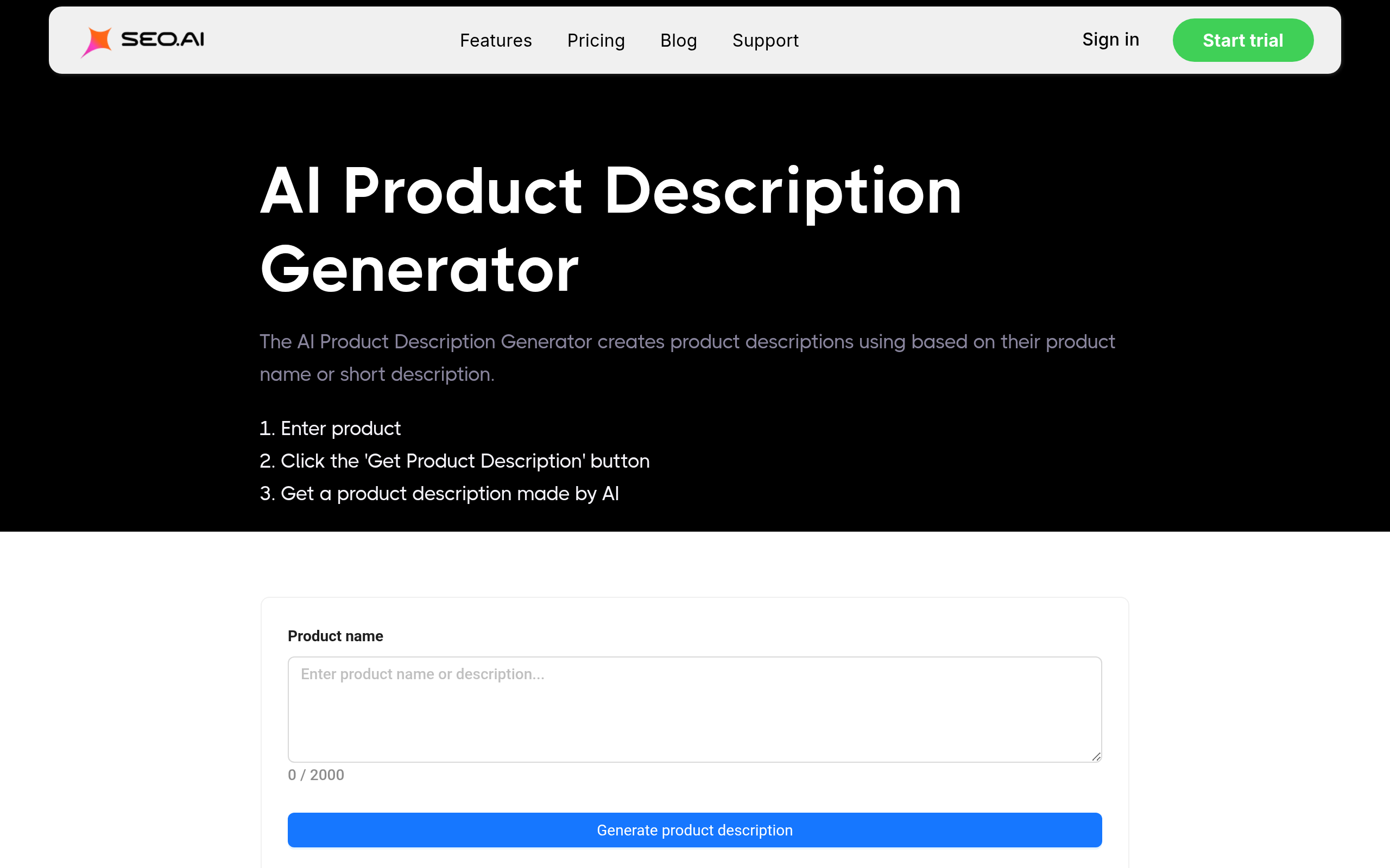 AI Product Description Generator