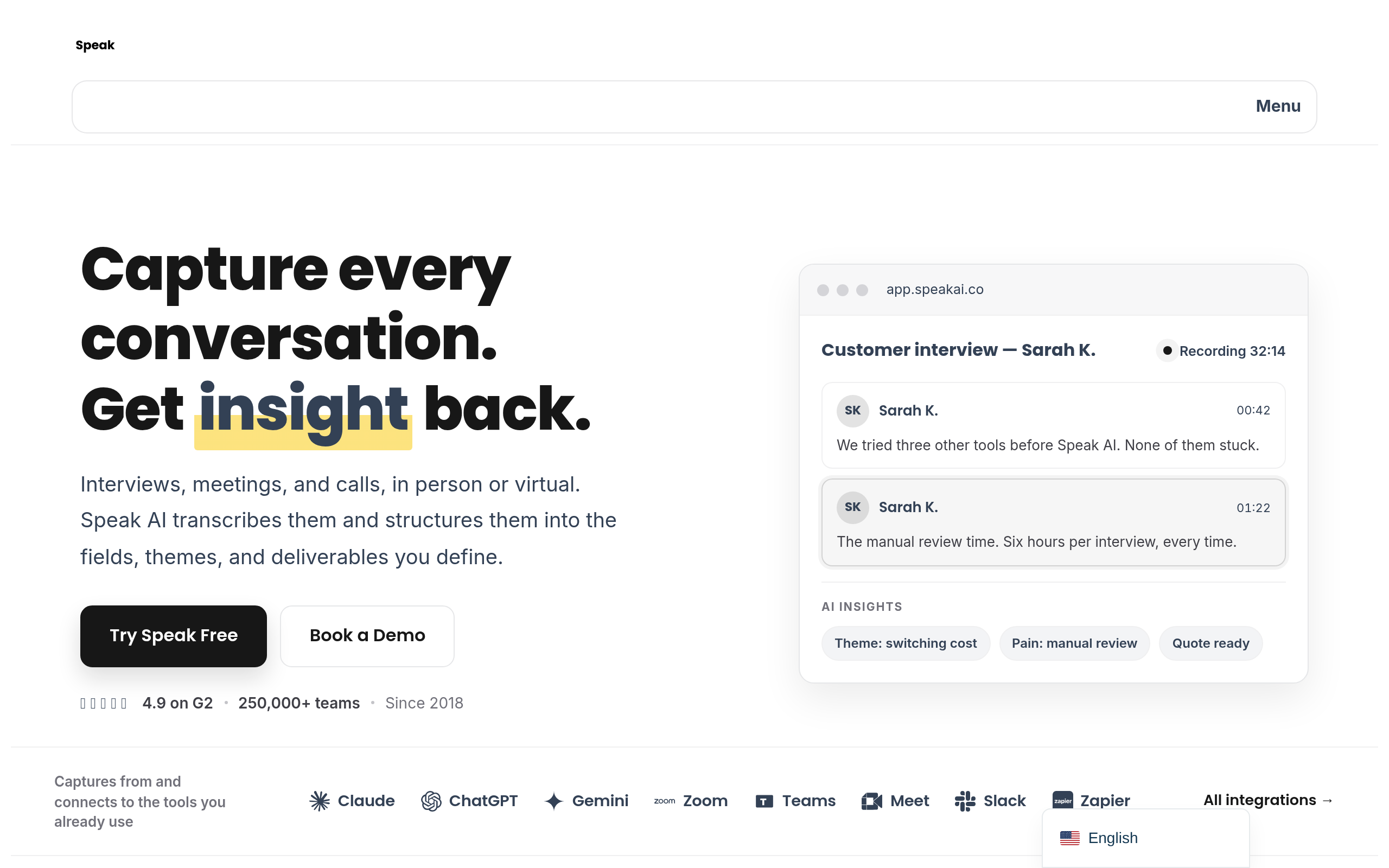 Speak AI screenshot
