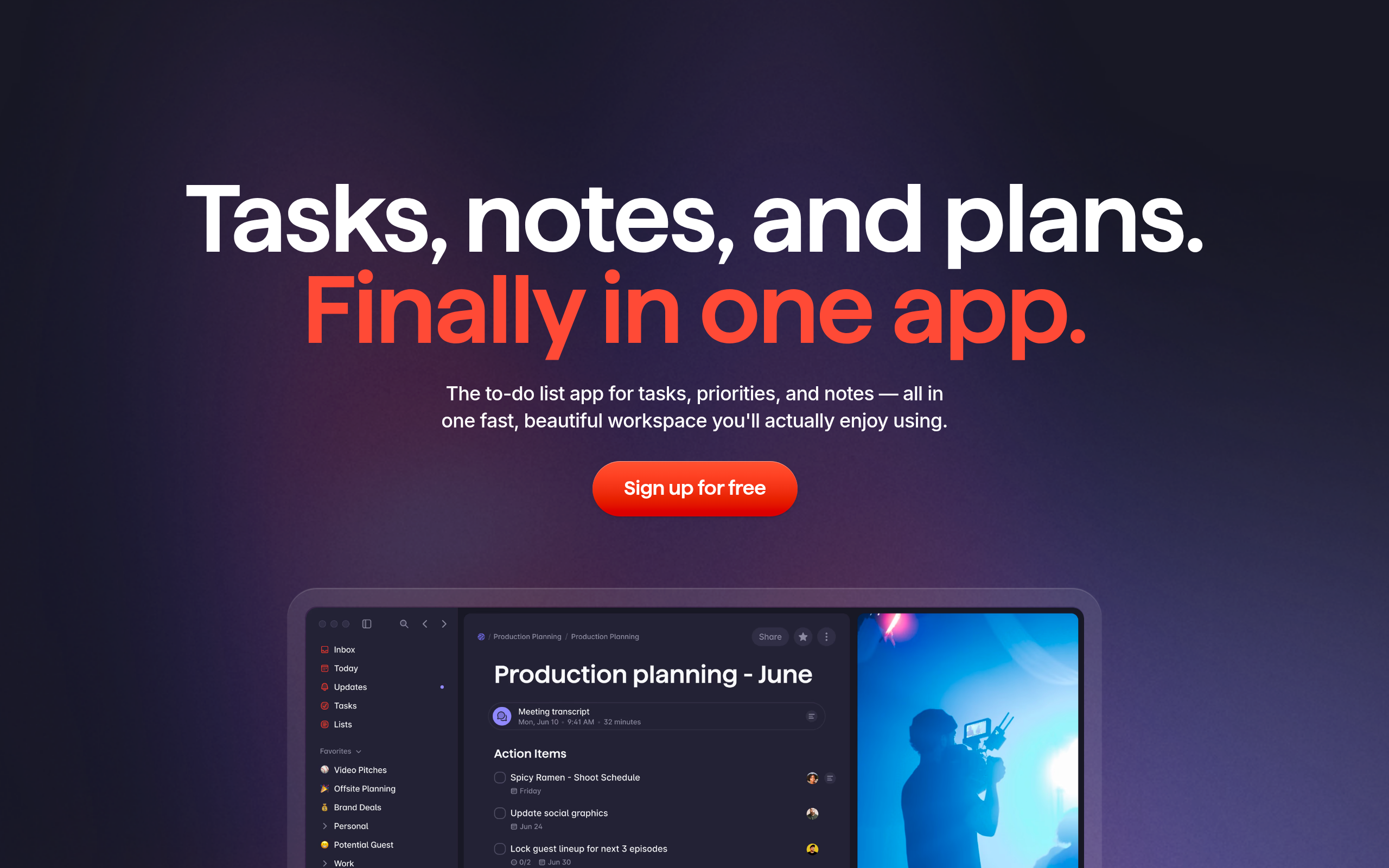 Superlist screenshot