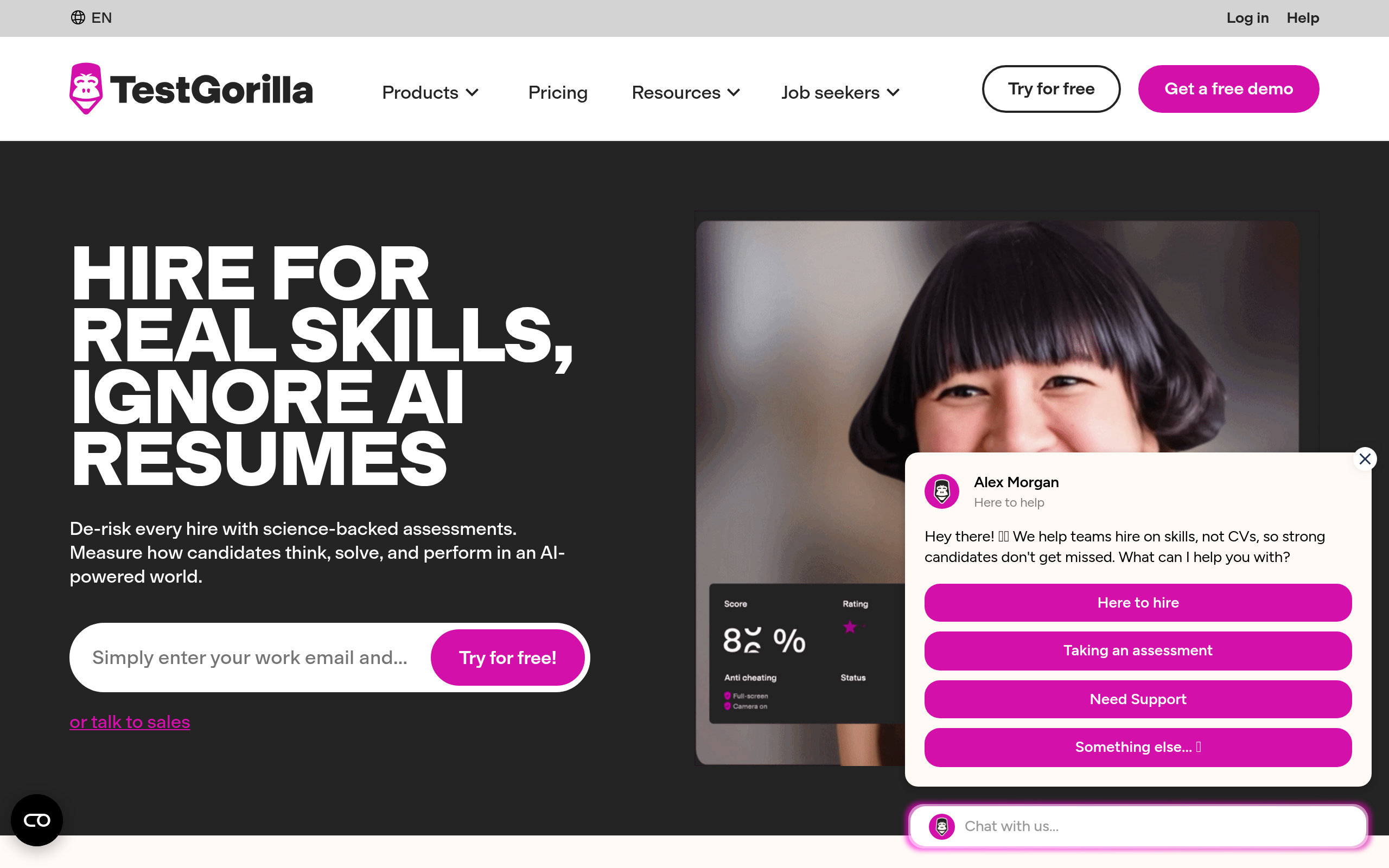 TestGorilla screenshot