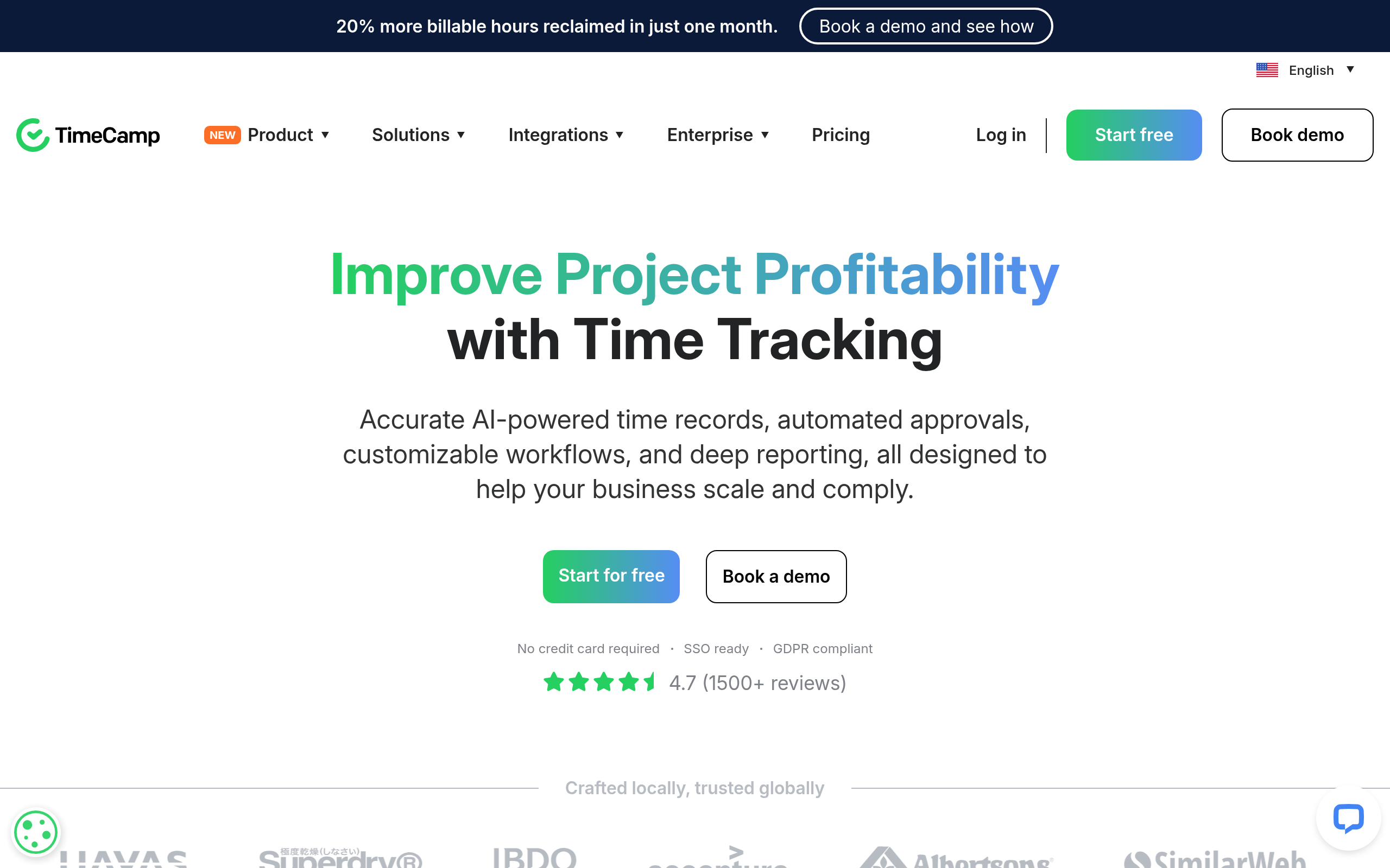 TimeCamp screenshot