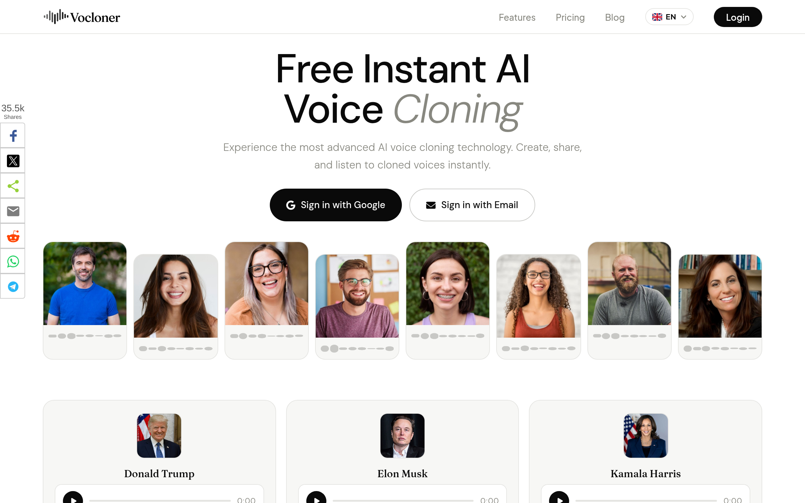 Vocloner screenshot