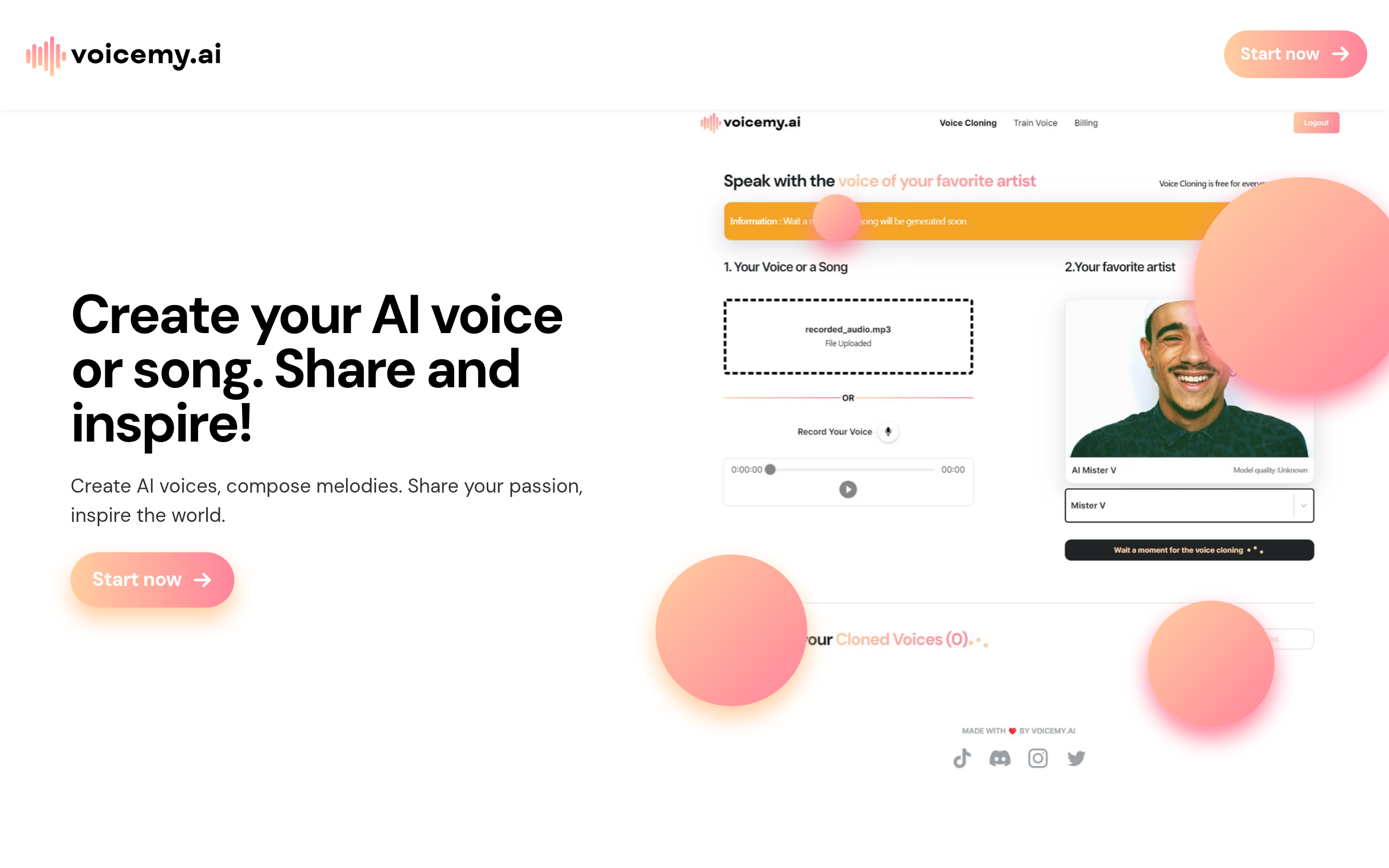 voicemy.ai screenshot