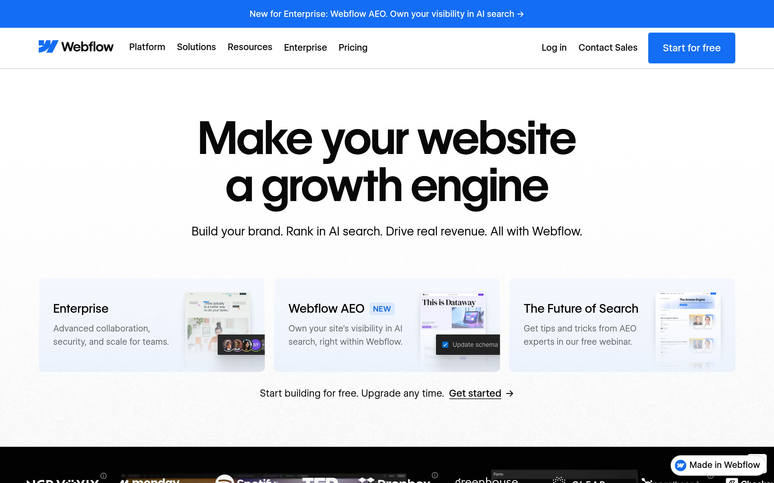 Webflow screenshot