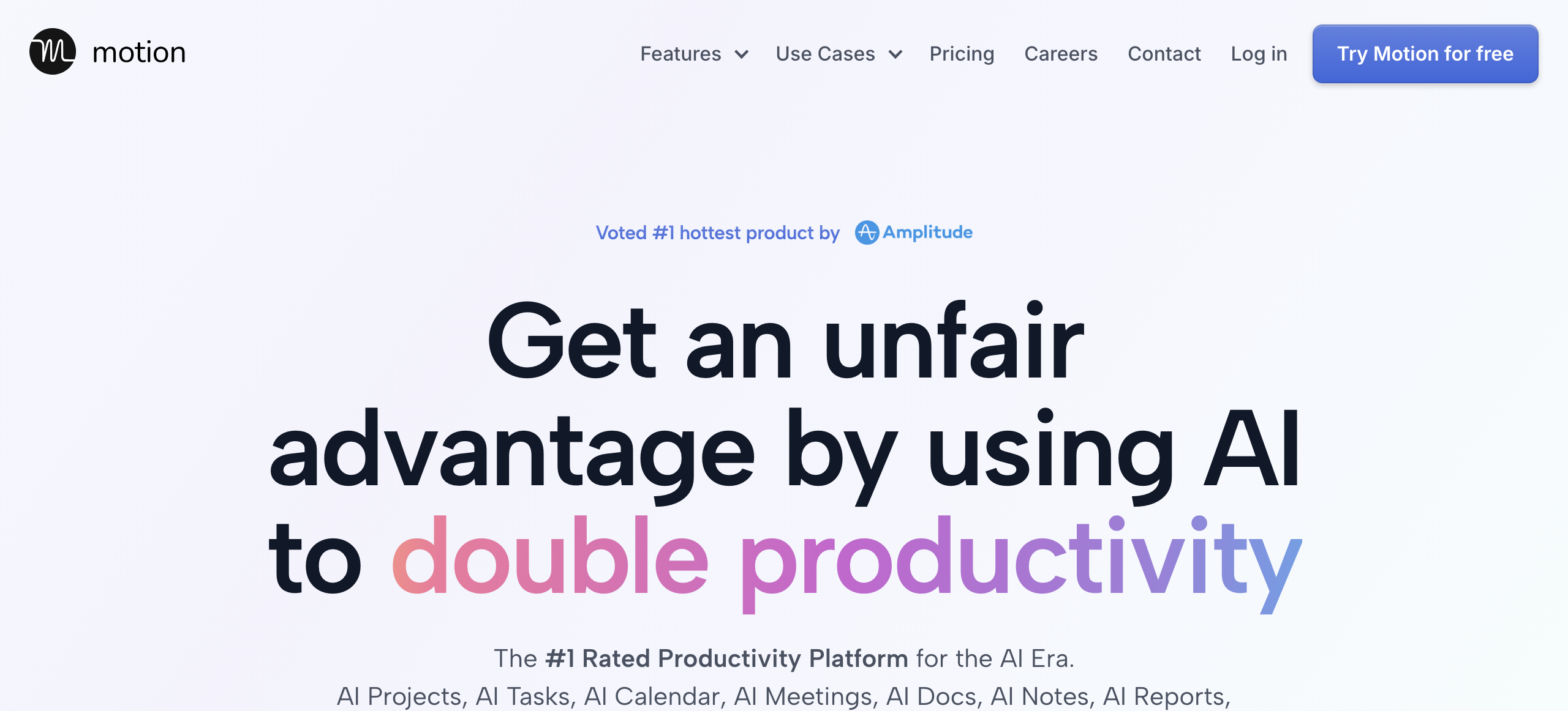 The AI Powered Super App for Work | Motion (Try for free) - AI tool screenshot
